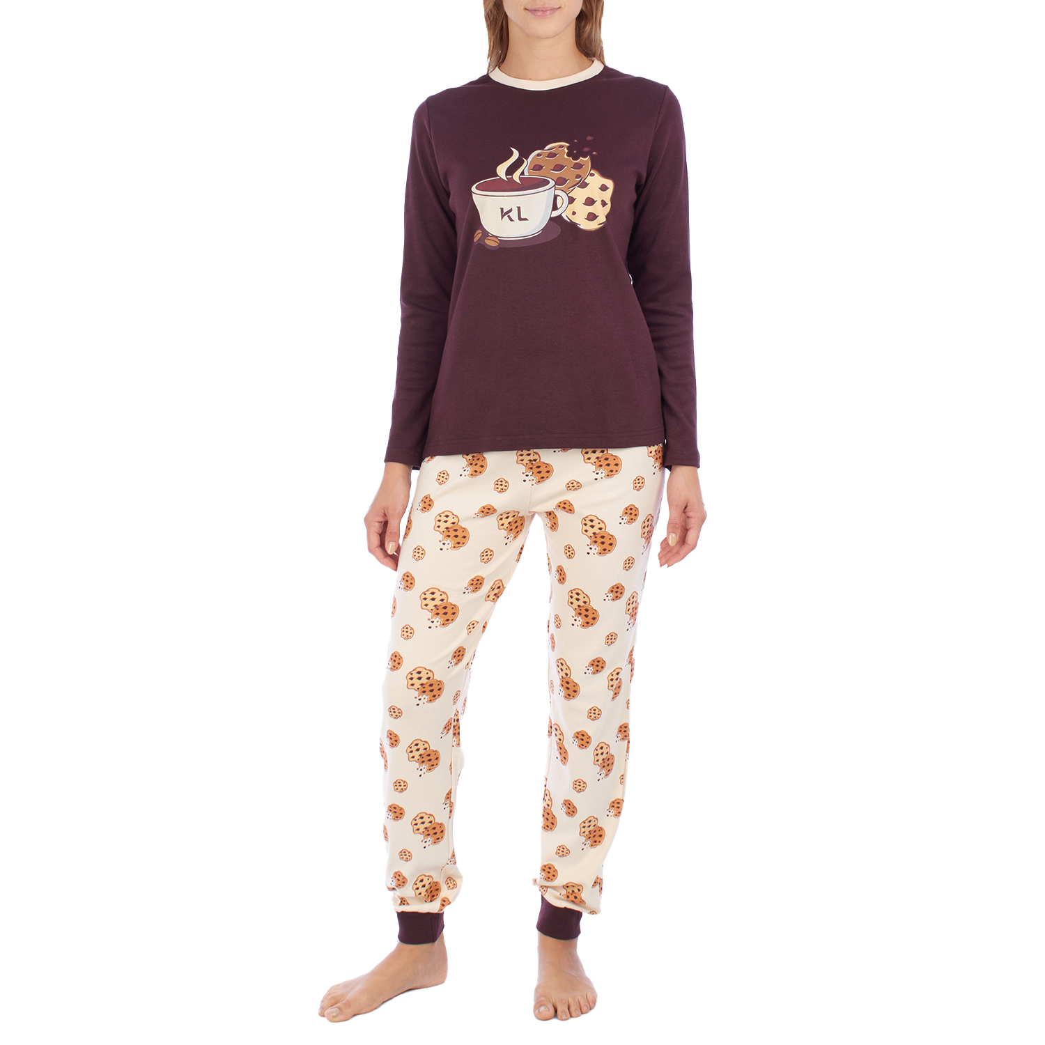 Pijama de Manga Comprida Vermelho