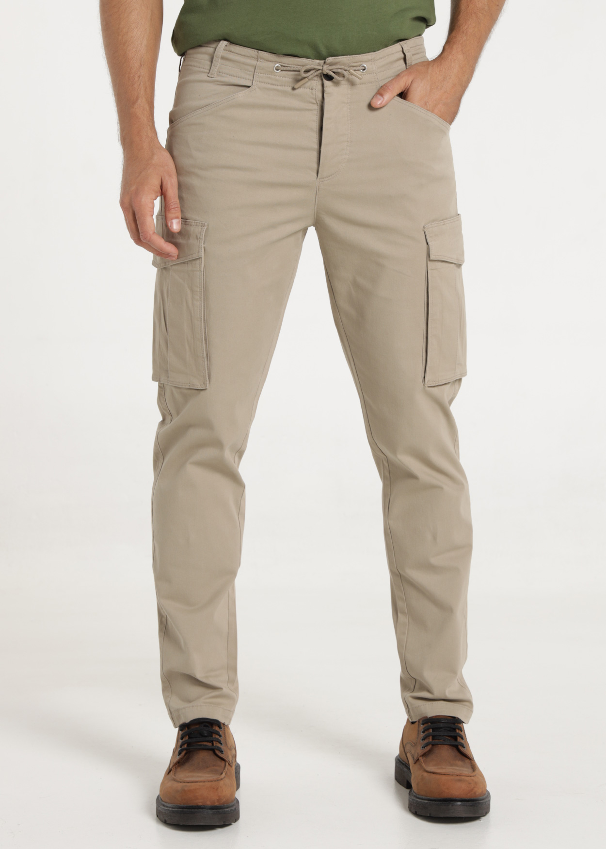 Calças Cargo Homem Castanho