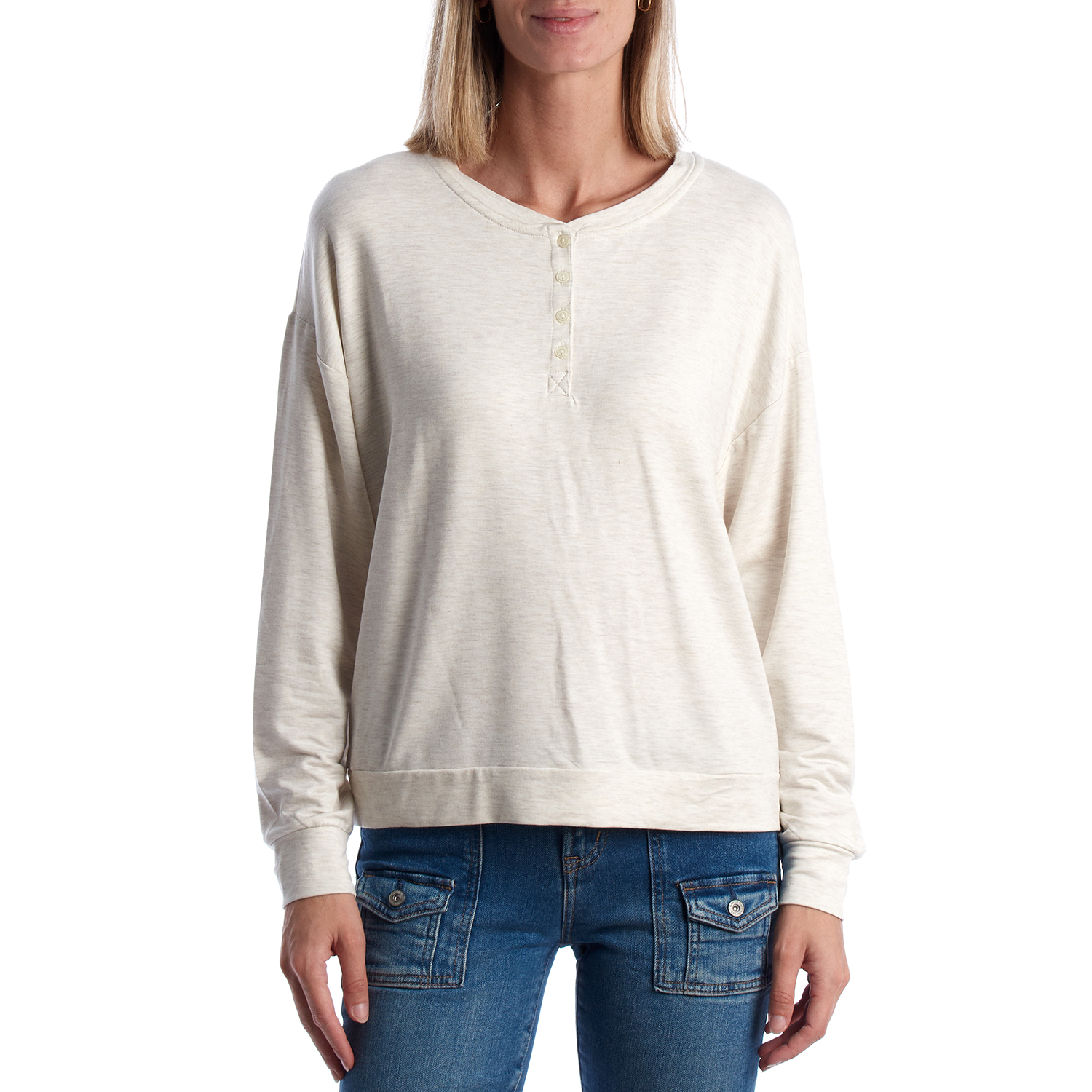 Camisola Henley Cinzento