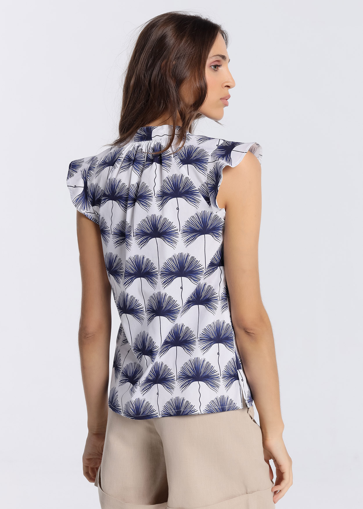 Blusa decote em nó Senhora Multicolorido