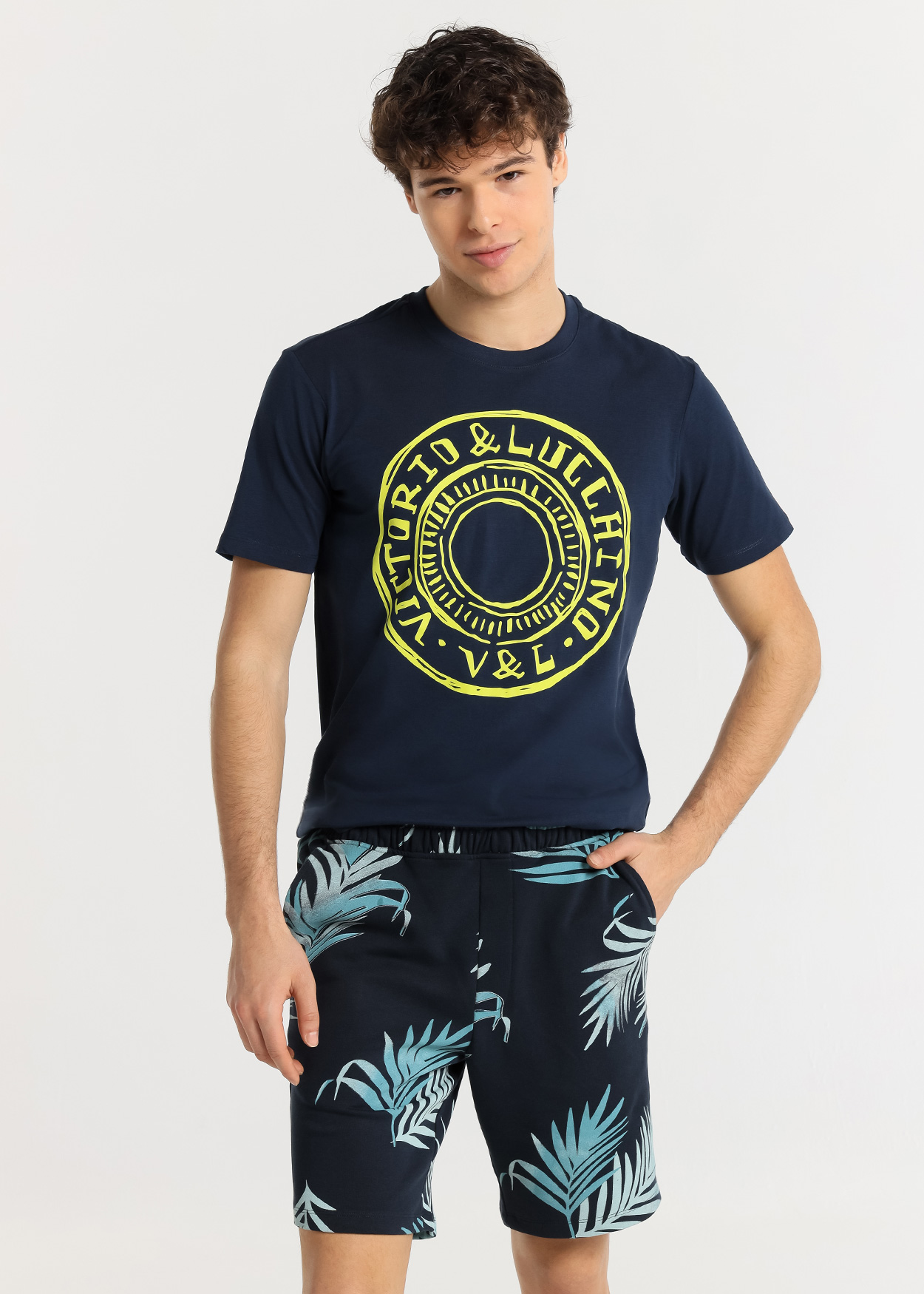 Bermuda Chino Homem Multicolorido