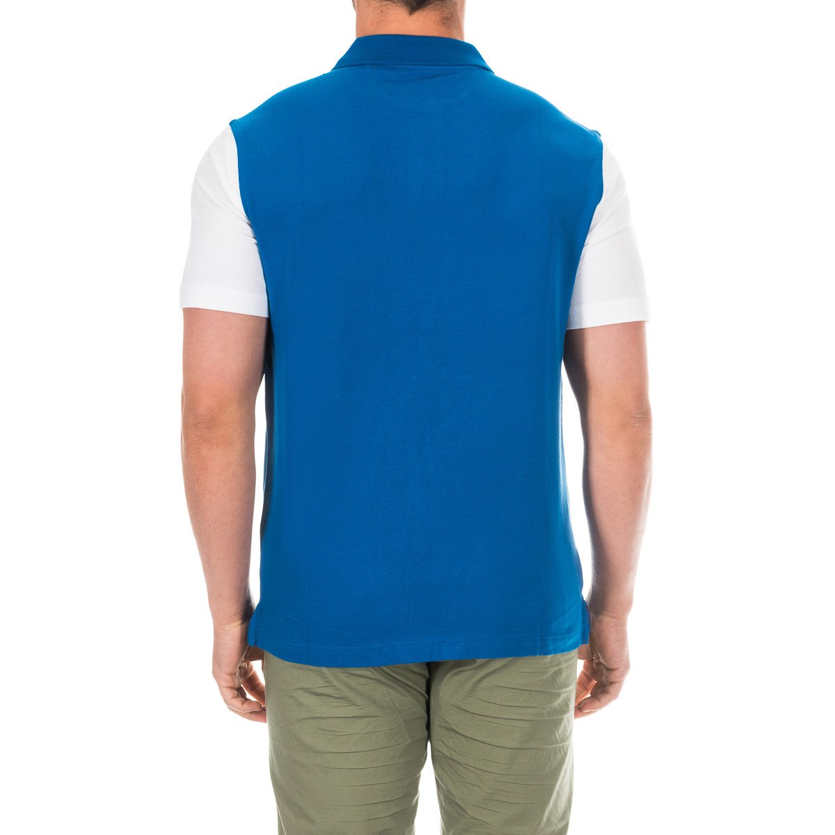 Pólo Homem Golf Azul e Branco