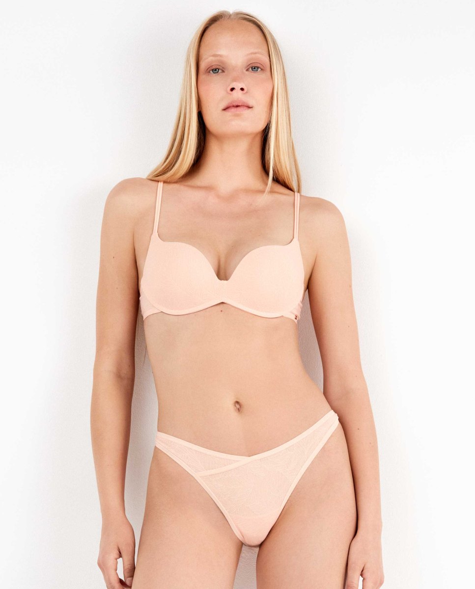 Soutien Push-Up sem aro Rosa claro