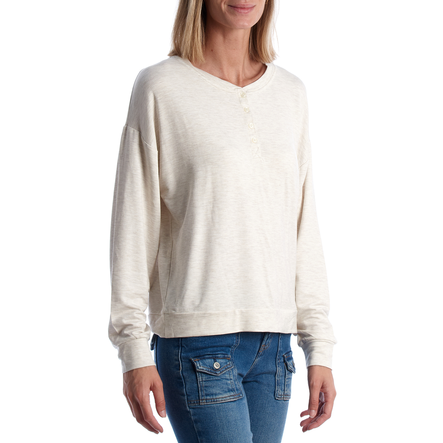 Camisola Henley Cinzento