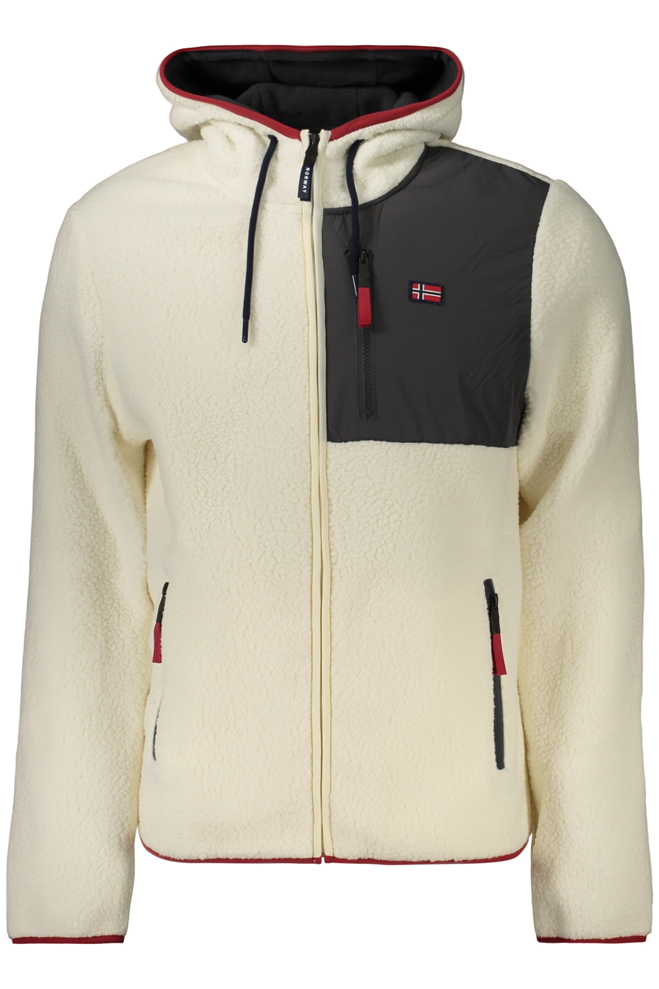 Sweatshirt com fecho Branco