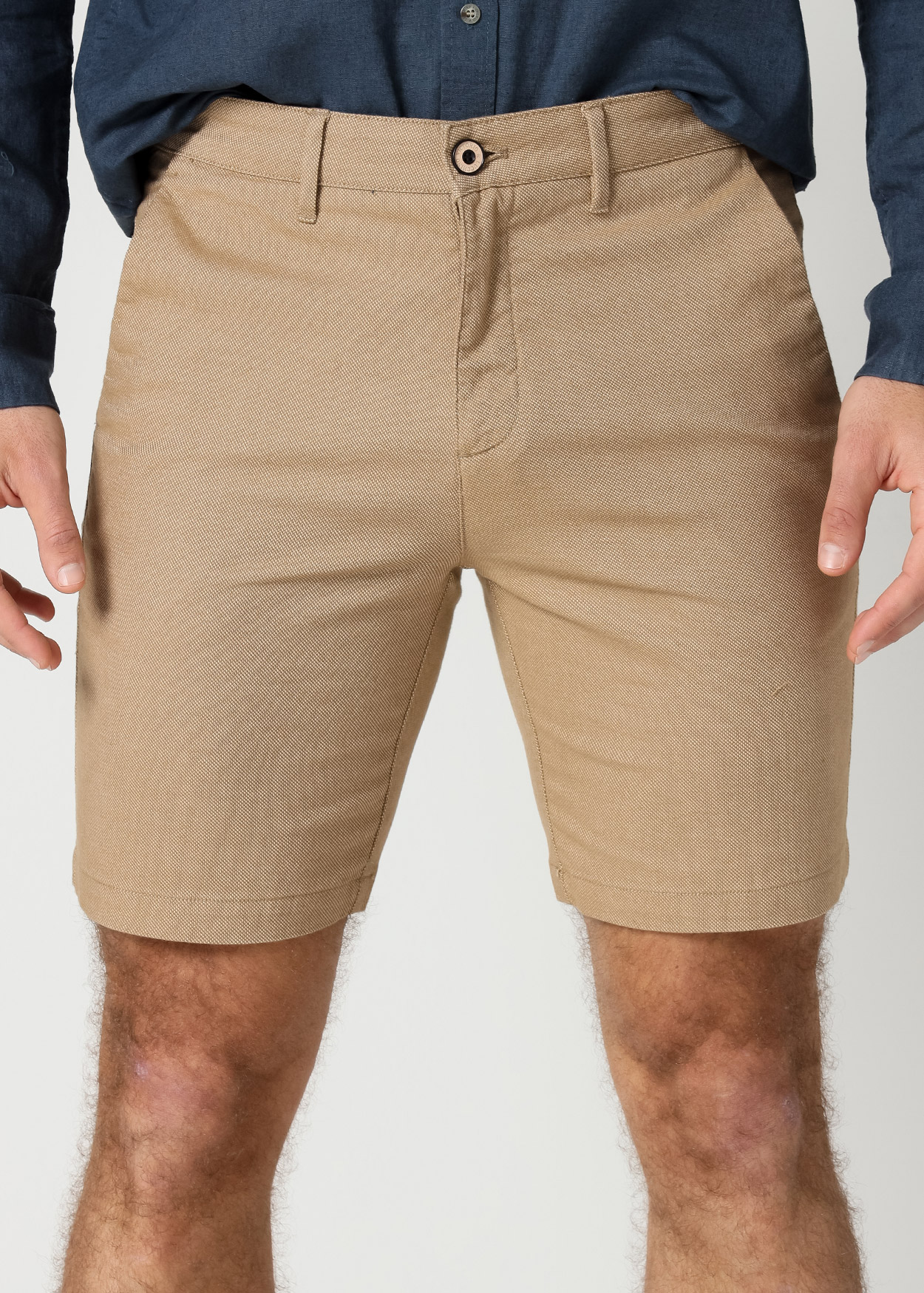 Bermuda Chino Homem Castanho