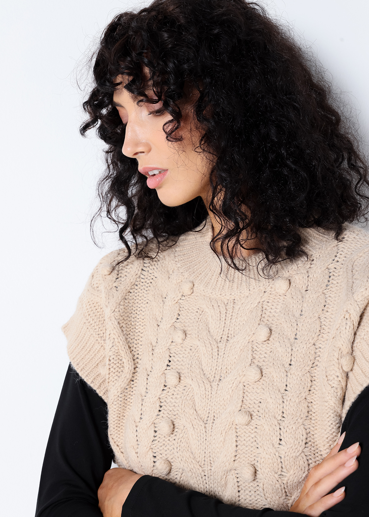 Colete de malha Senhora Castanho