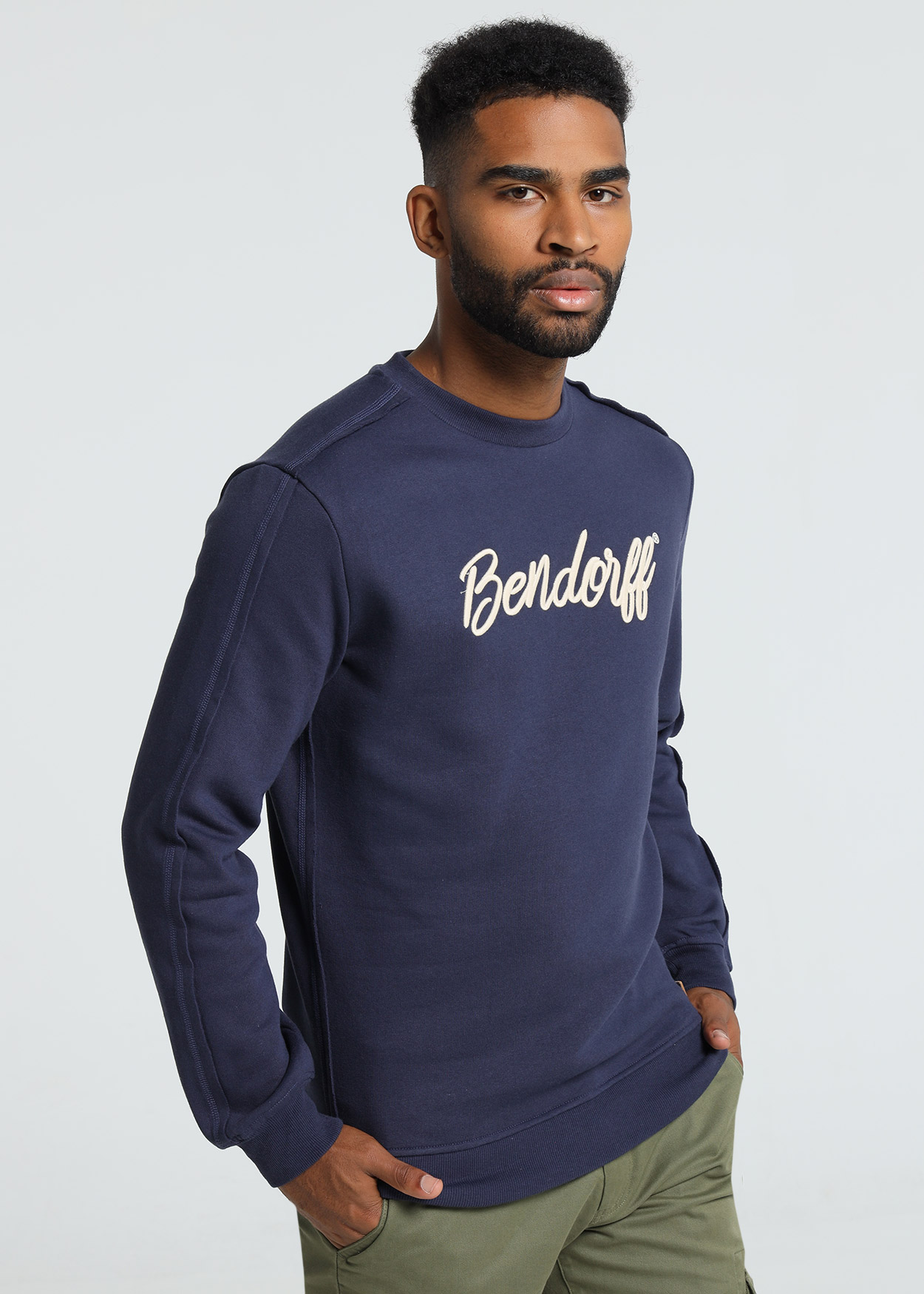 Sweatshirt com Gola Redonda Azul