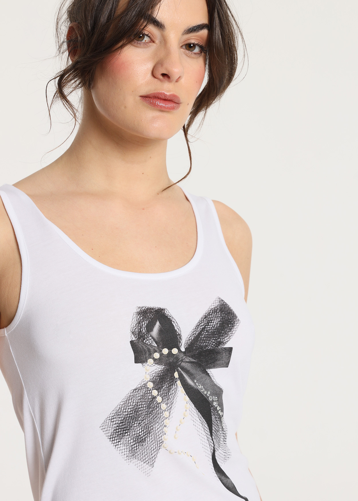 Top alças finas Senhora Branco