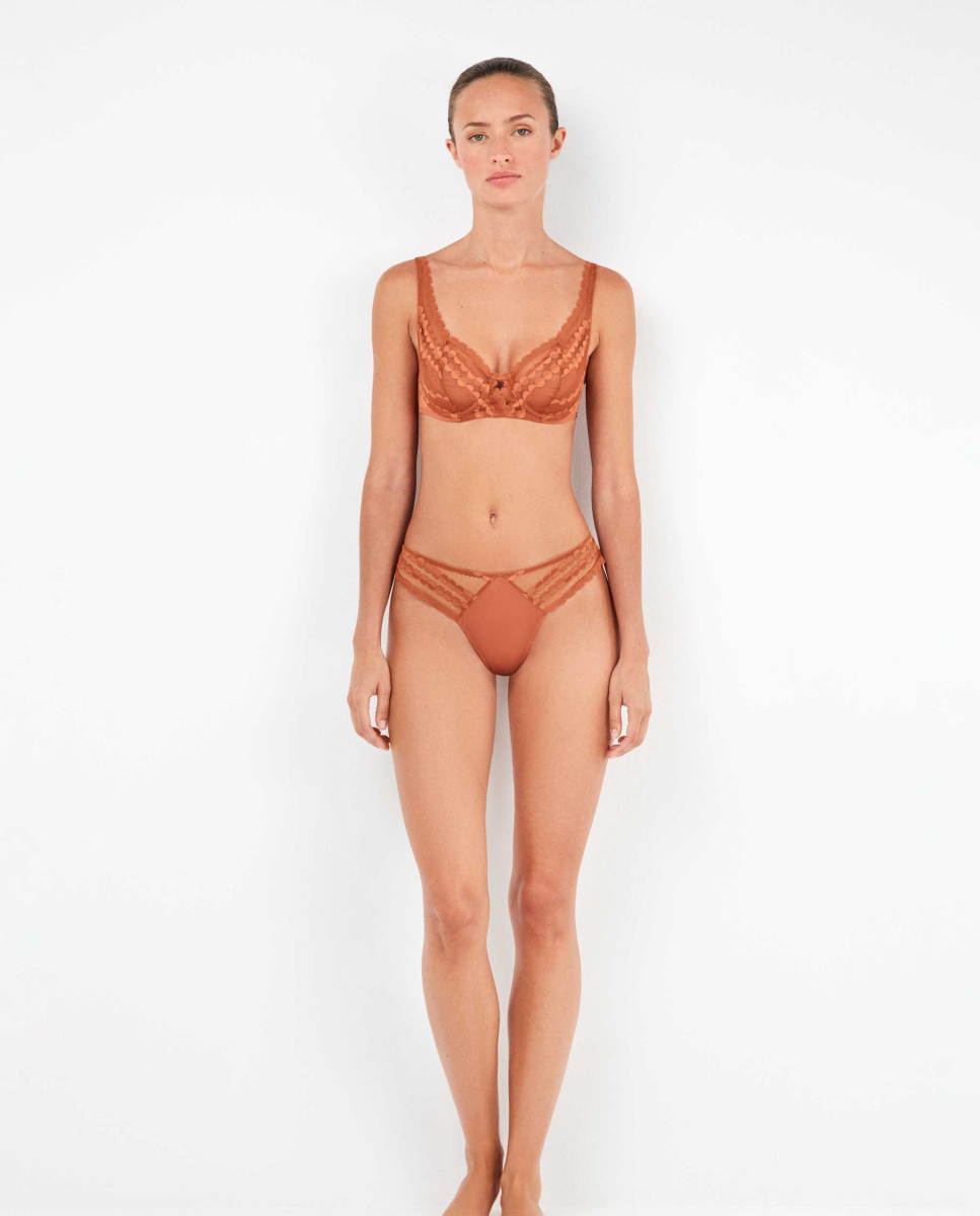 Soutien Balconette sem bojo Castanho