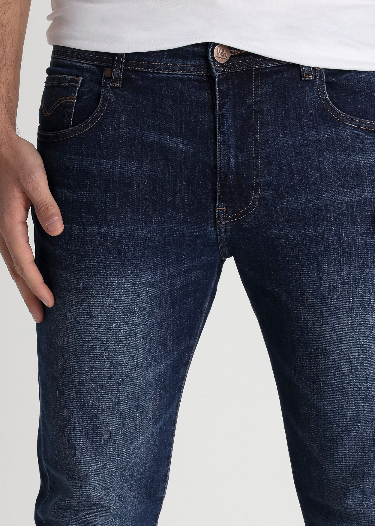 Calças de Ganga Slim Homem Azul