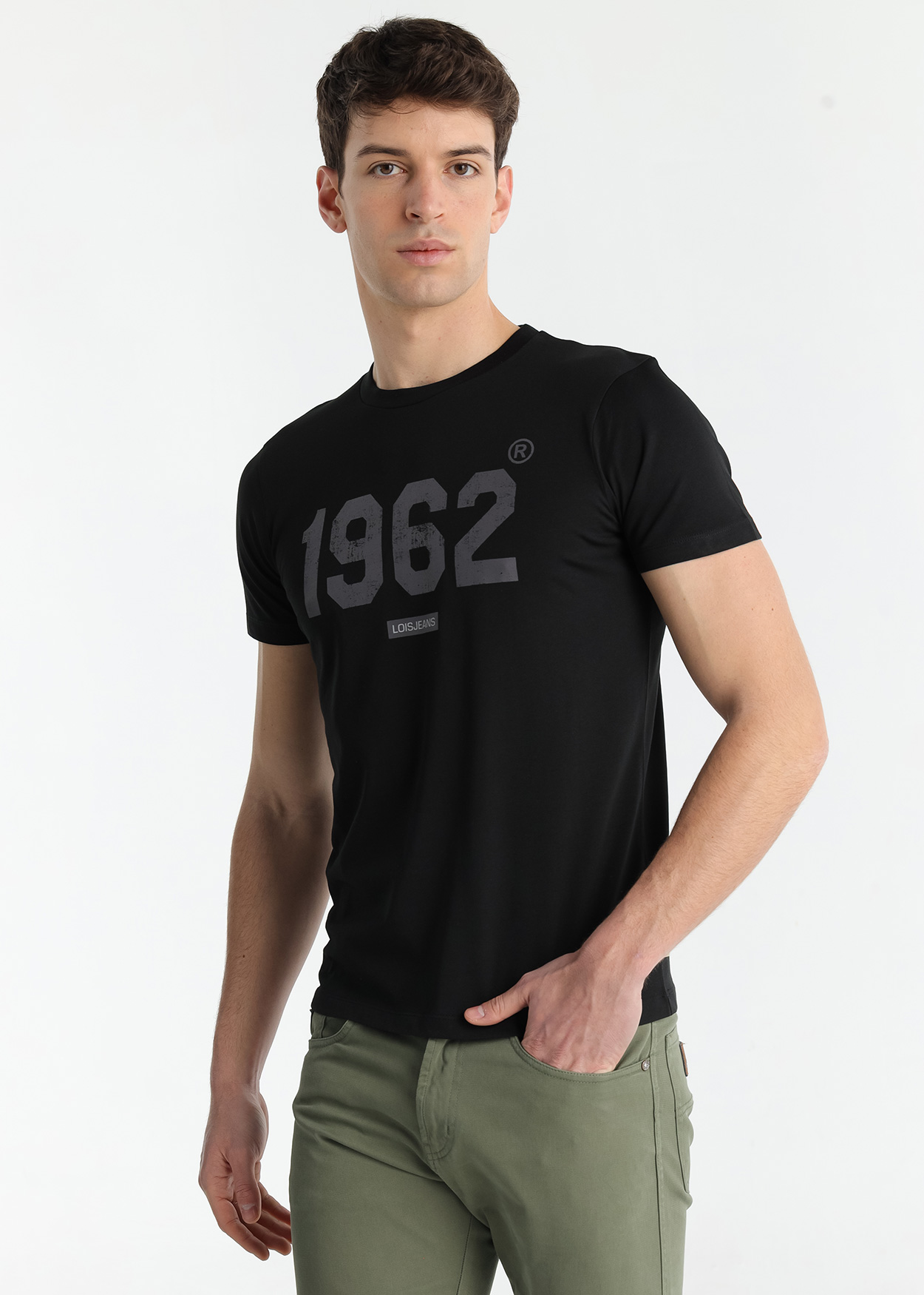 T-Shirt Gráfica 1962 Homem Preto
