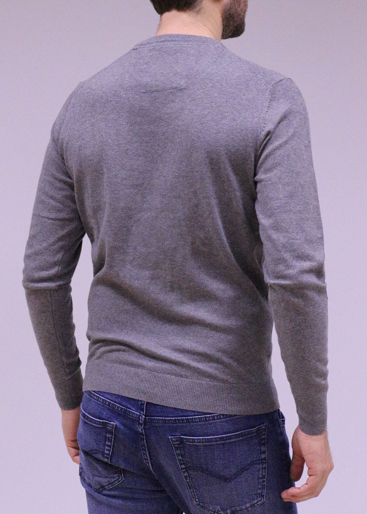 Camisola básica azul-acinzentado