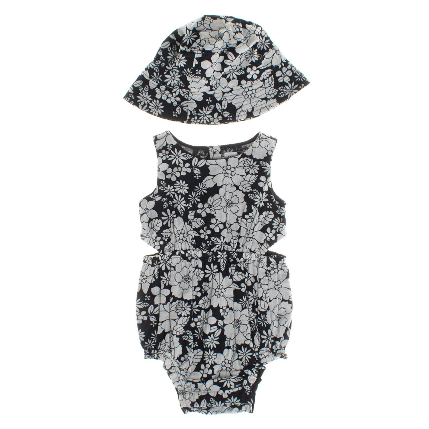 Conjunto Body + Chapéu Menina Preto