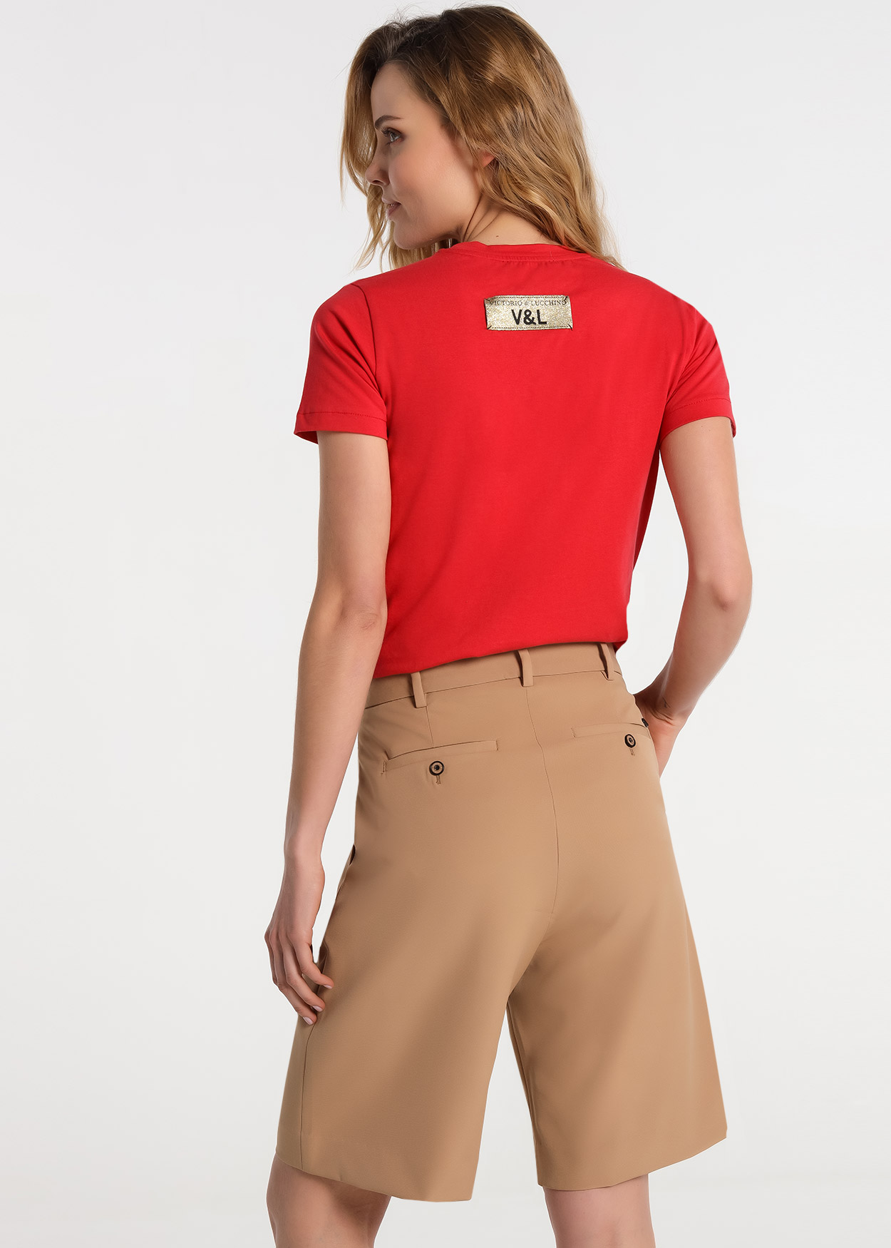 Bermuda Chino Senhora Castanho