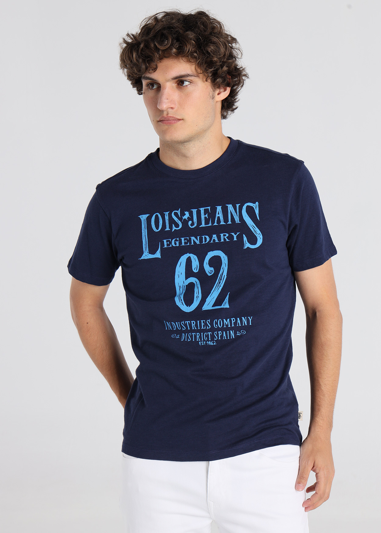 T-Shirt Gráfica Homem Azul