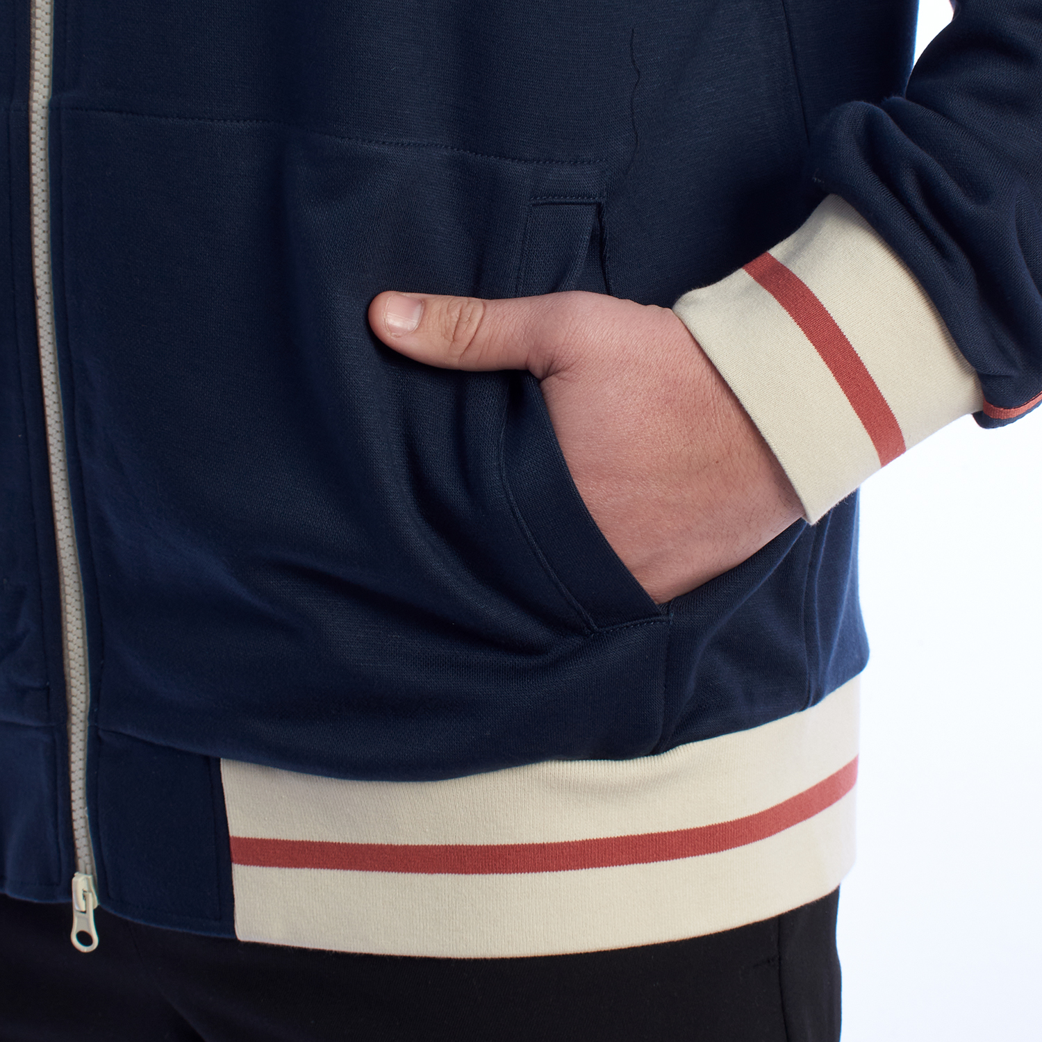 Sweatshirt Homem com Fecho Azul Escuro