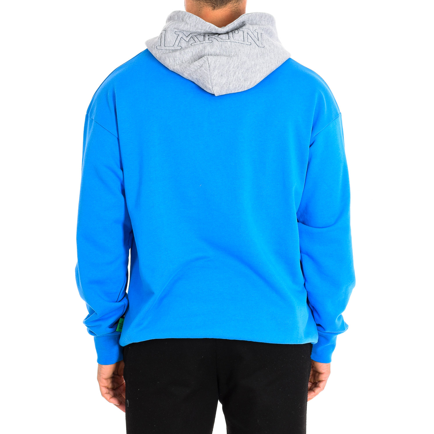 Sweatshirt com Capuz Homem com Capuz Azul e Cinzento