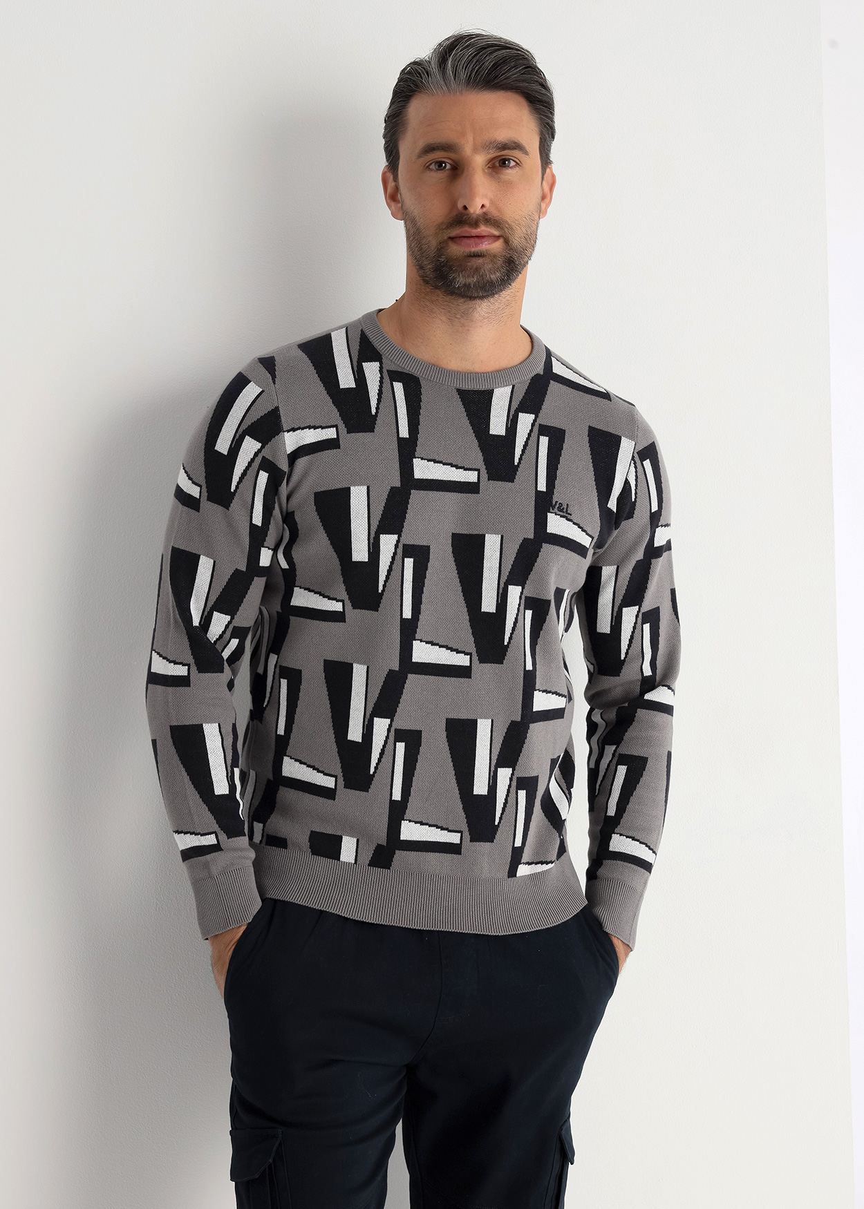 Camisola de malha Homem Cinza