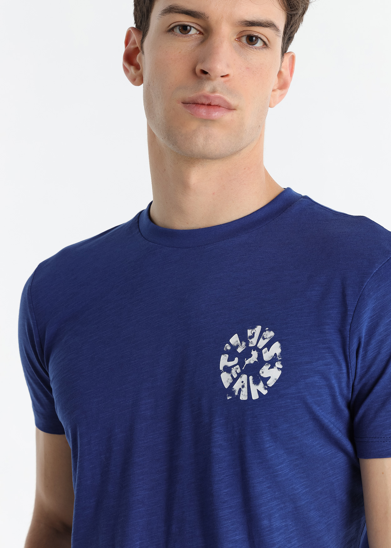 T-Shirt Gráfica Homem Azul