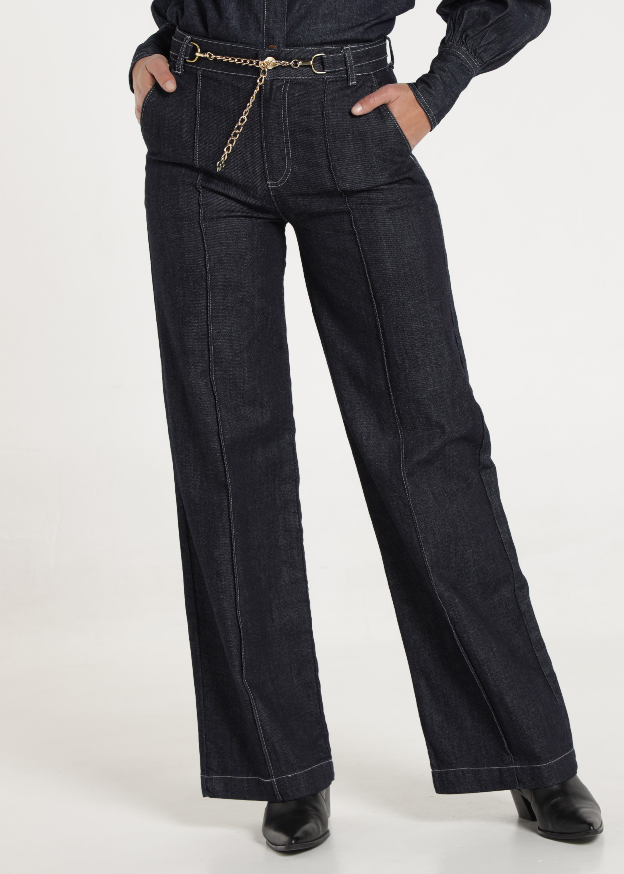 Calças de Ganga Retrô Senhora Azul