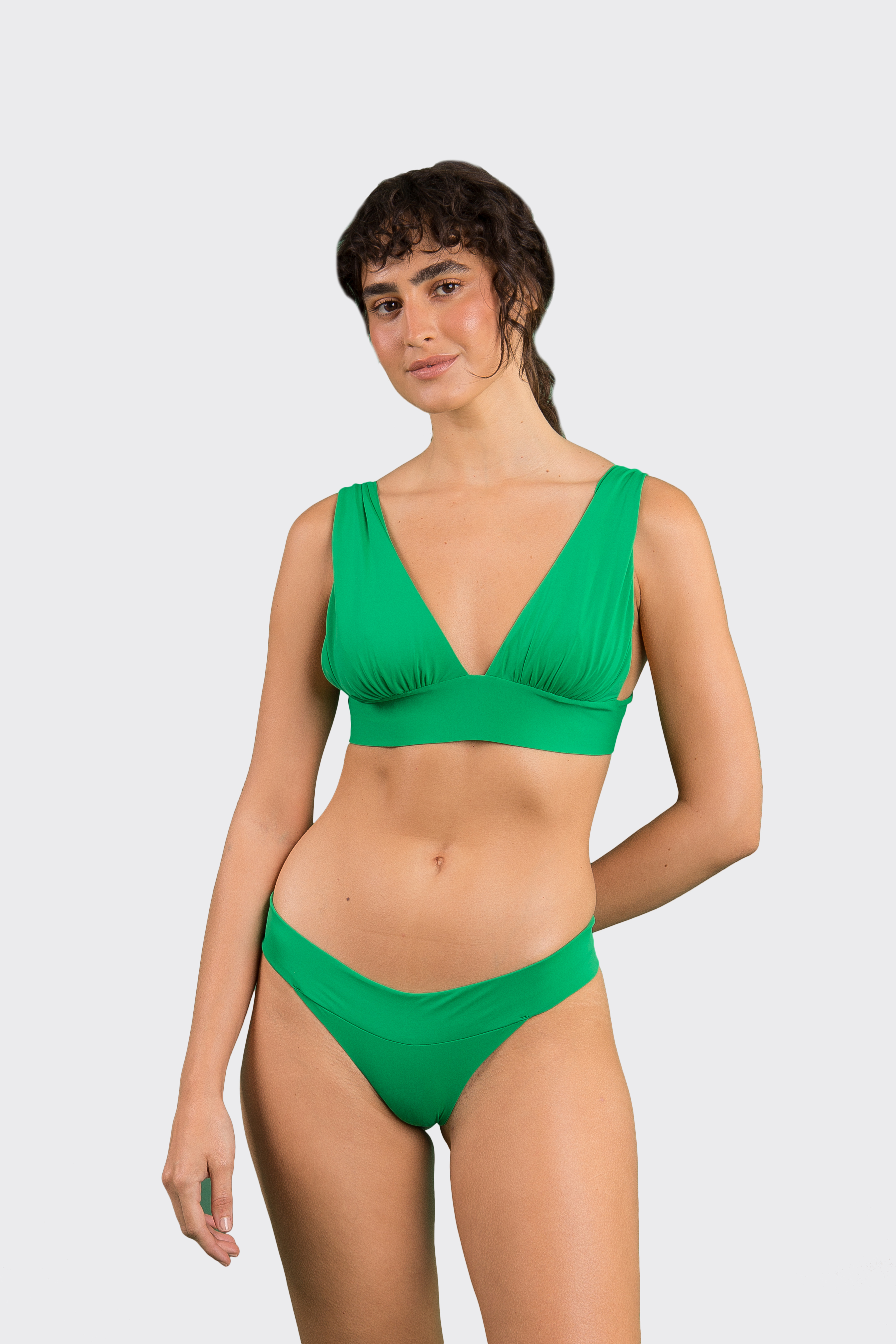 Top Biquini Tambourine Halter-Marina Verde