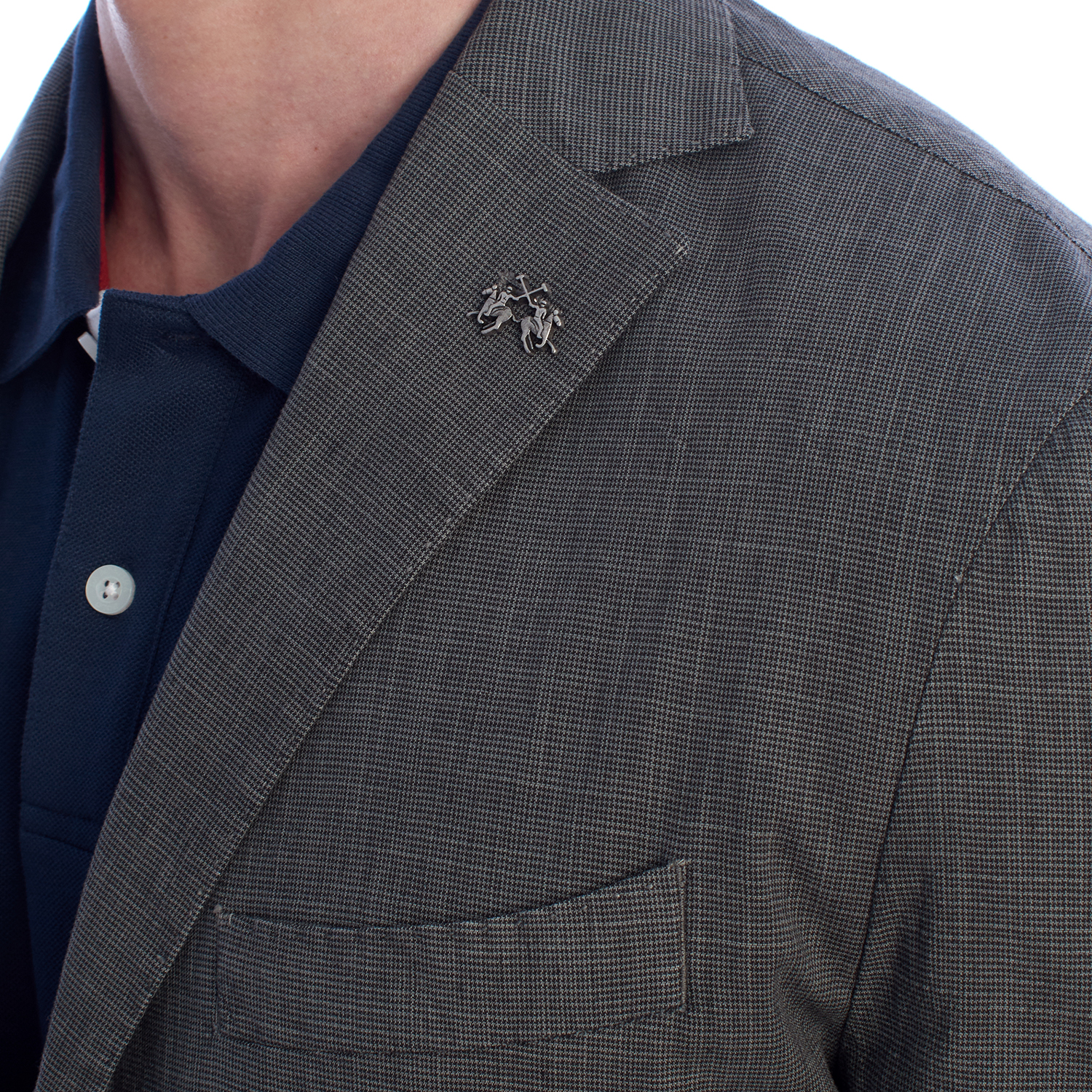 Blazer Homem Regular Fit Cinzento