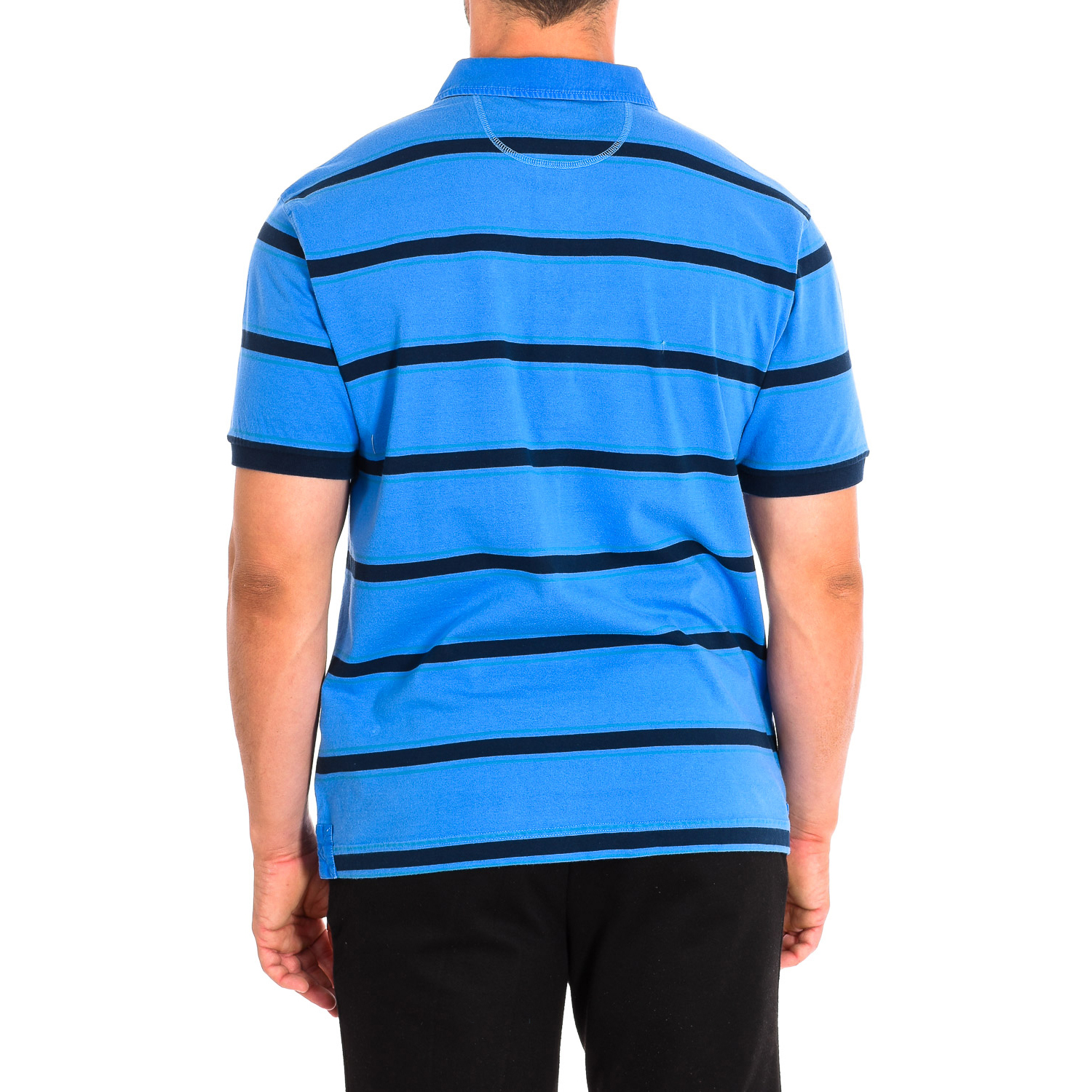 Pólo Homem Azul com Riscas