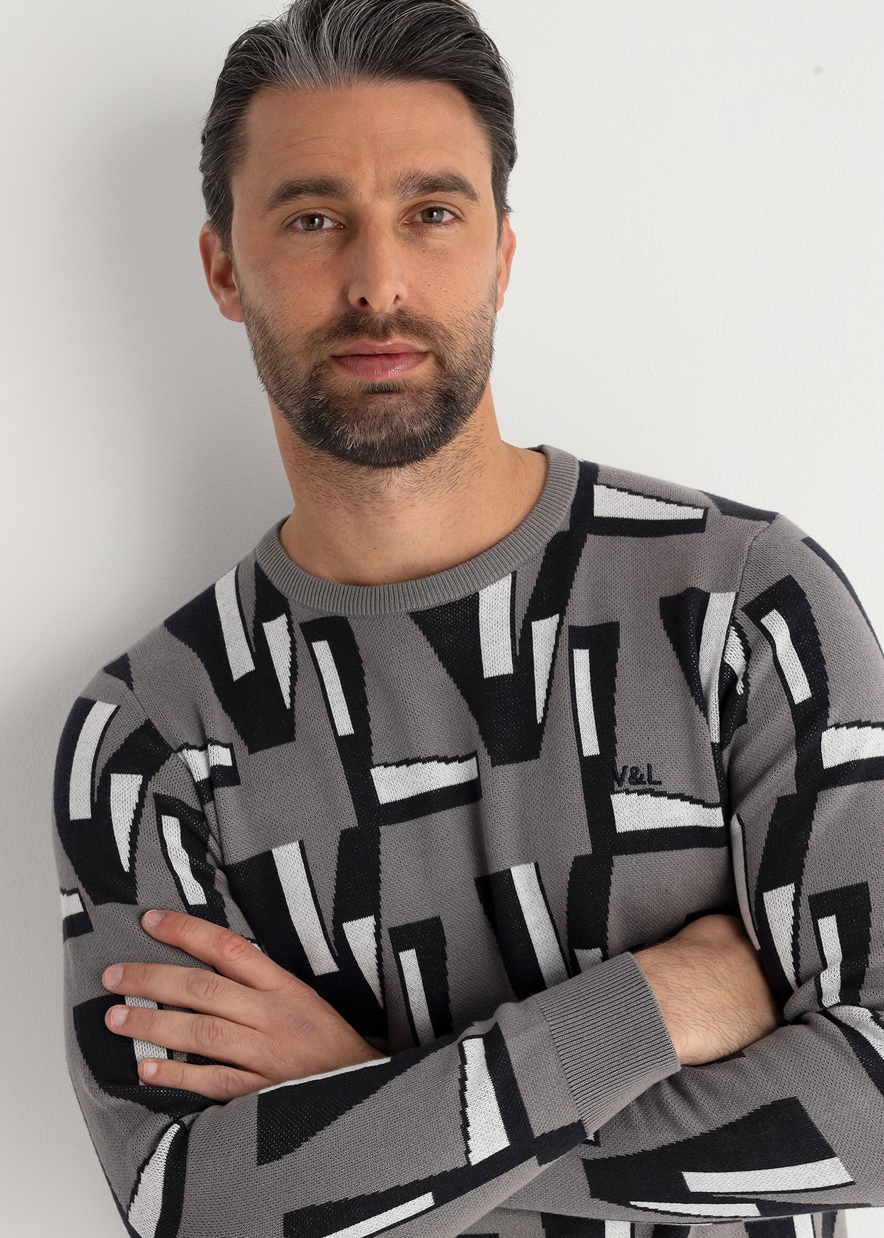 Camisola de malha Homem Cinza