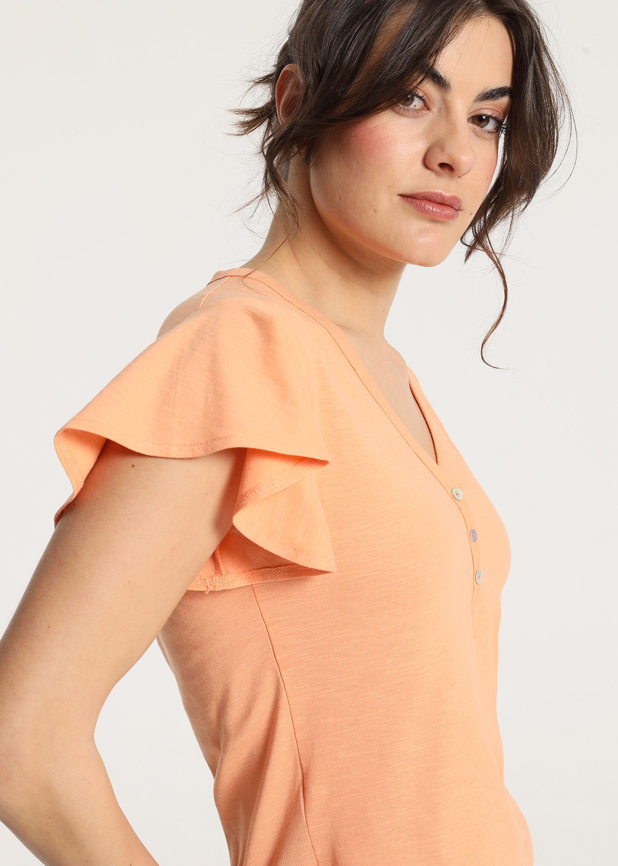 Camisola com mangas bufantes Senhora Vermelho