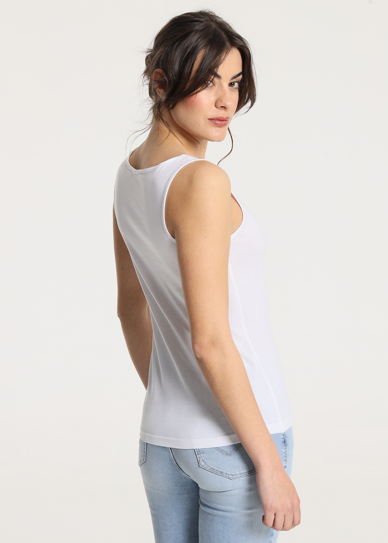 Top alças finas Senhora Branco