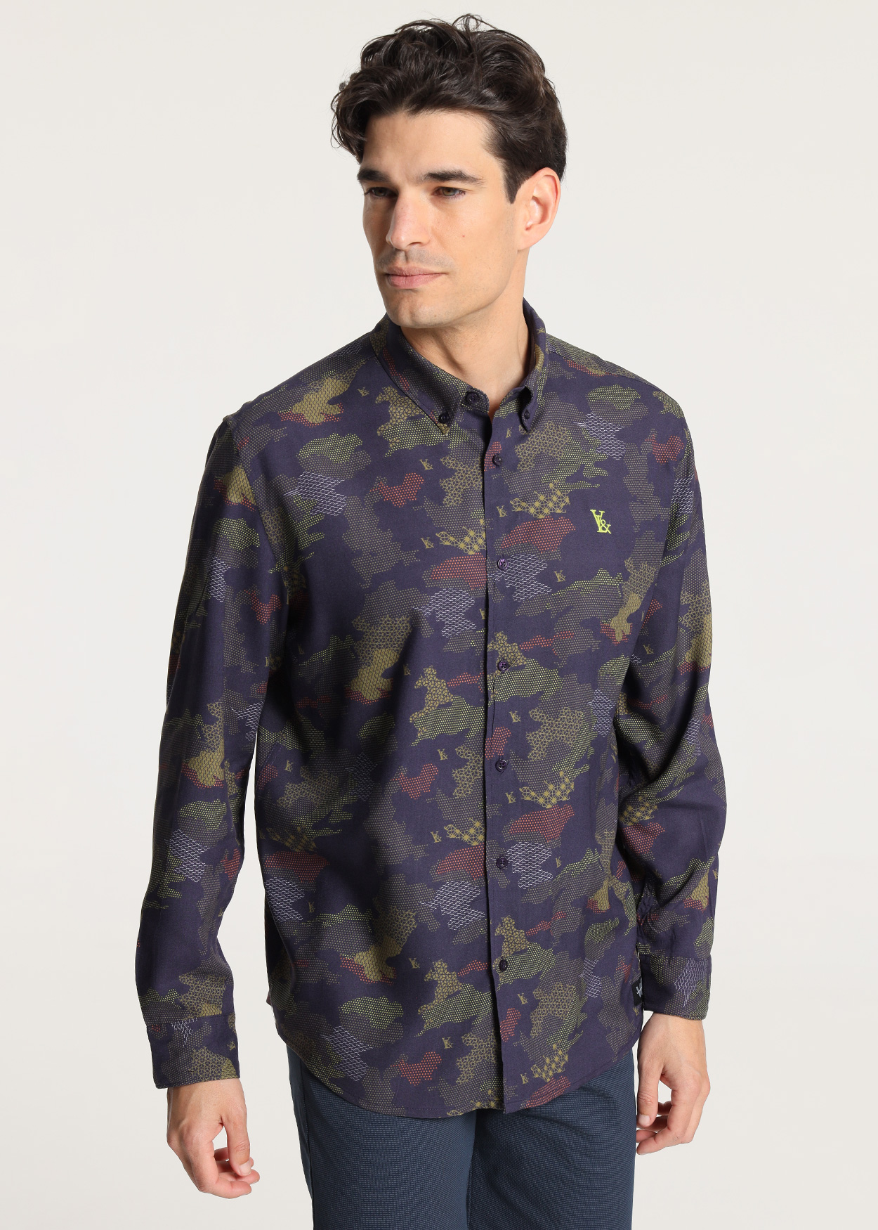 Camisa de manga curta Homem Multicolorido