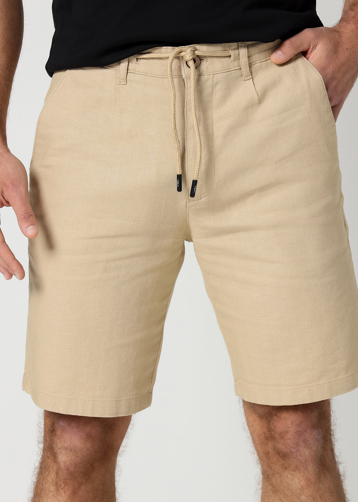 Bermuda Chino Homem Castanho