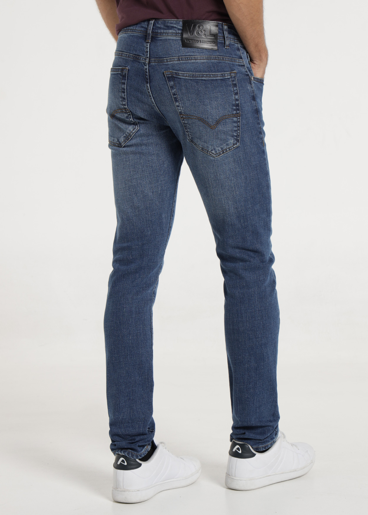 Calças de Ganga Slim Homem Azul