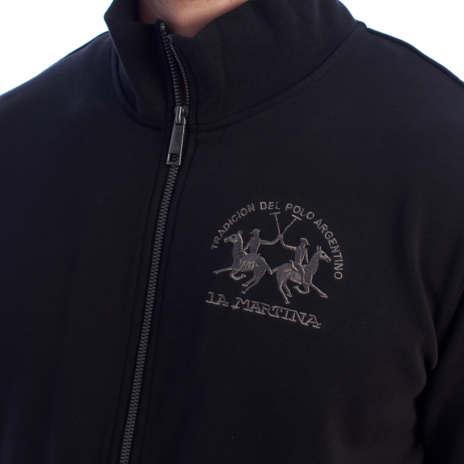 Sweatshit Homem Regular Fit com Fecho Preto