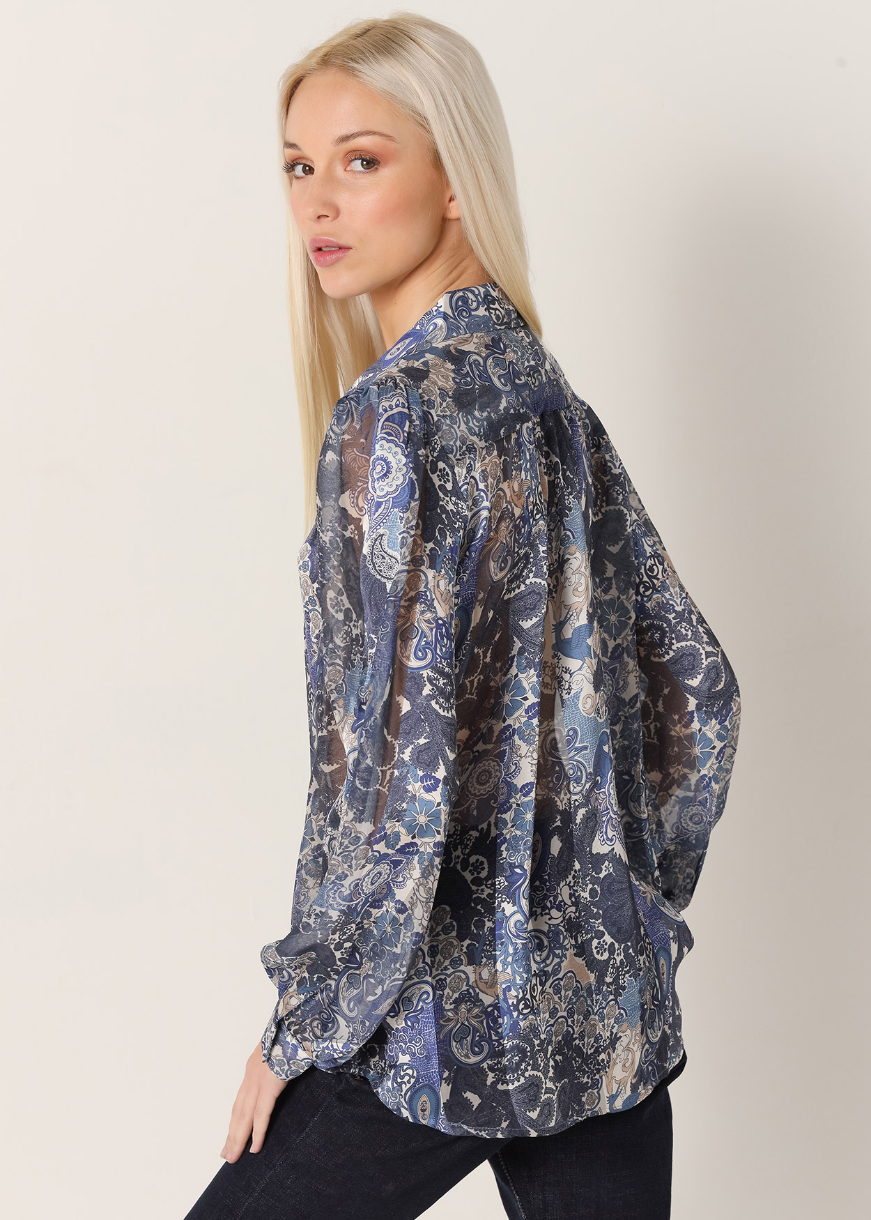 Camisa fluída Senhora Multicolorido