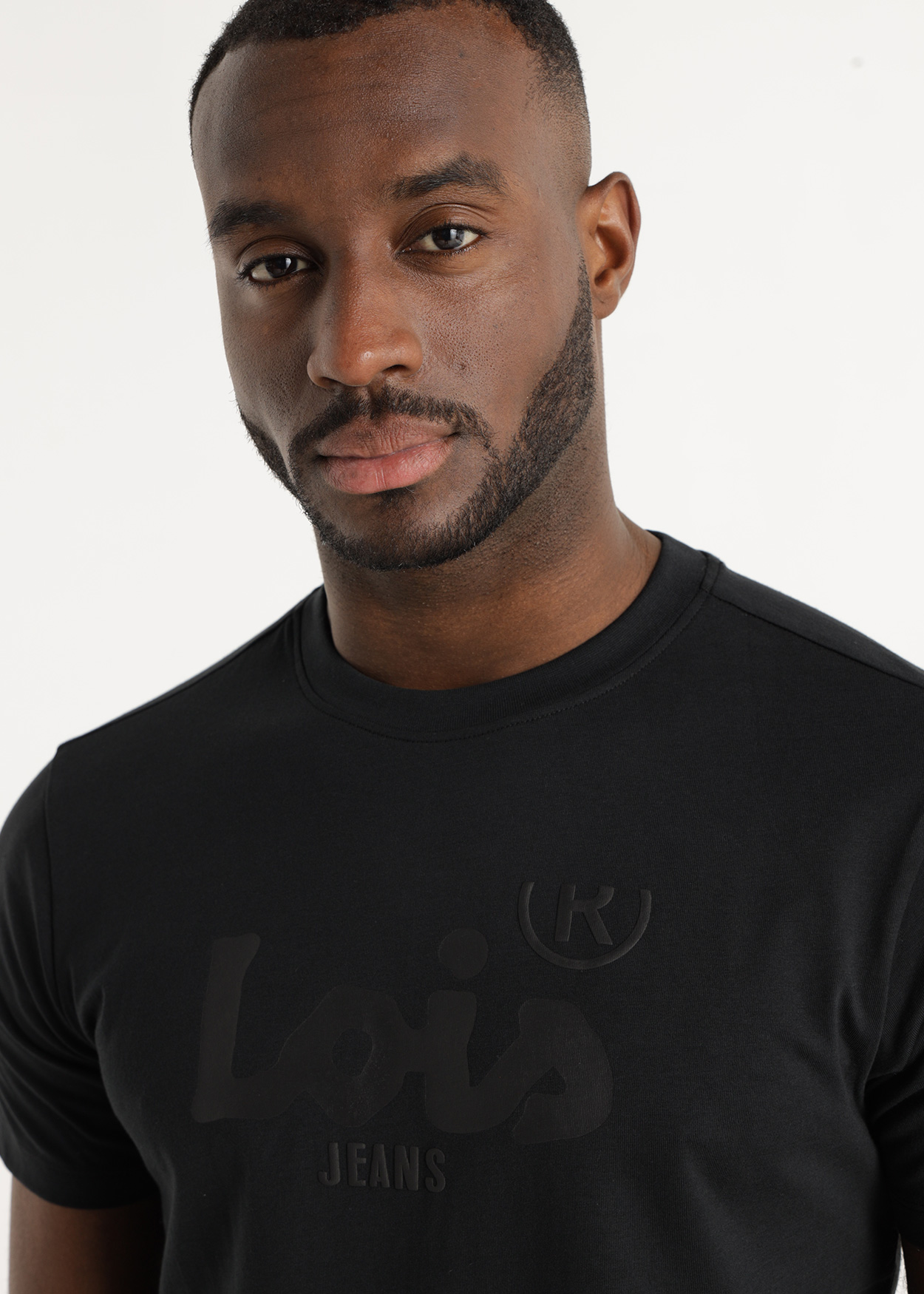 T-Shirt básica logo Lois Homem Cinzento