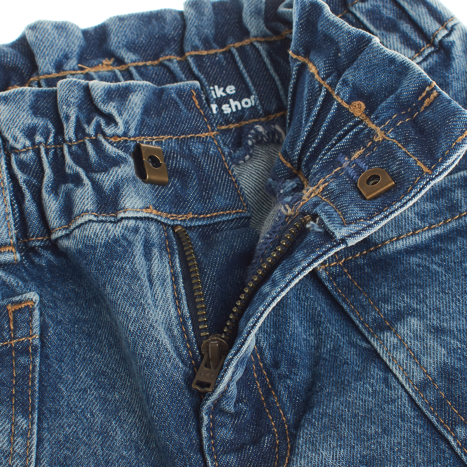 Calções de ganga Mom Menina Azul