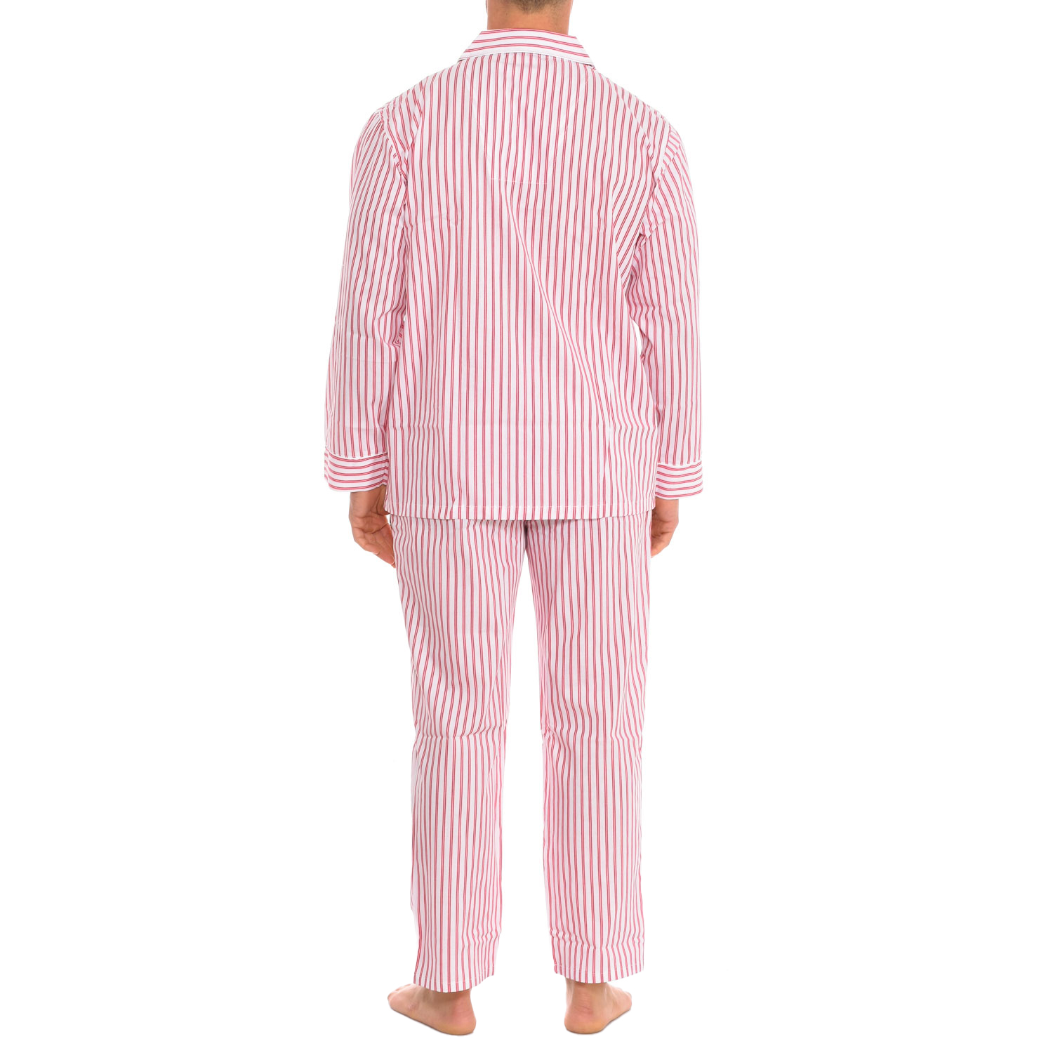 Pijama de Manga Comprida Branco-magenta
