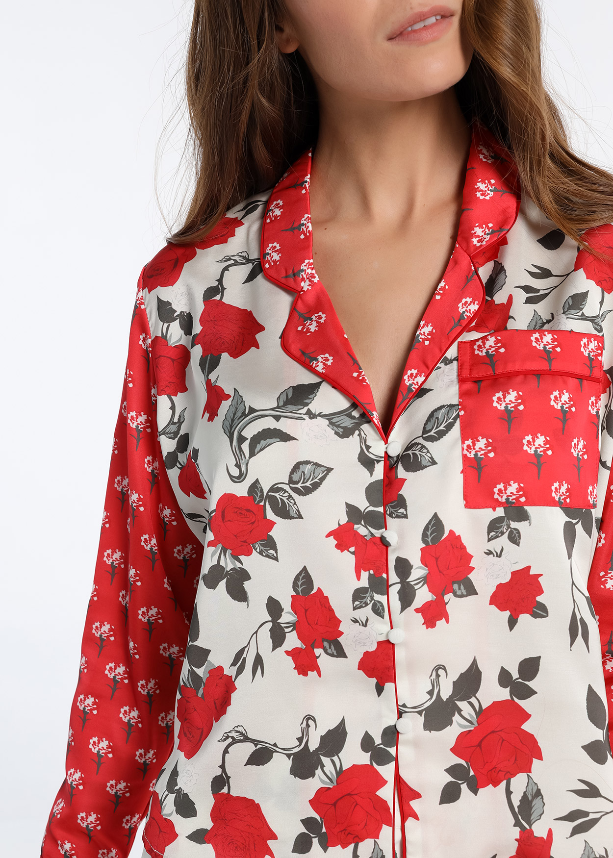 Blusa Floral Senhora Multicolorido
