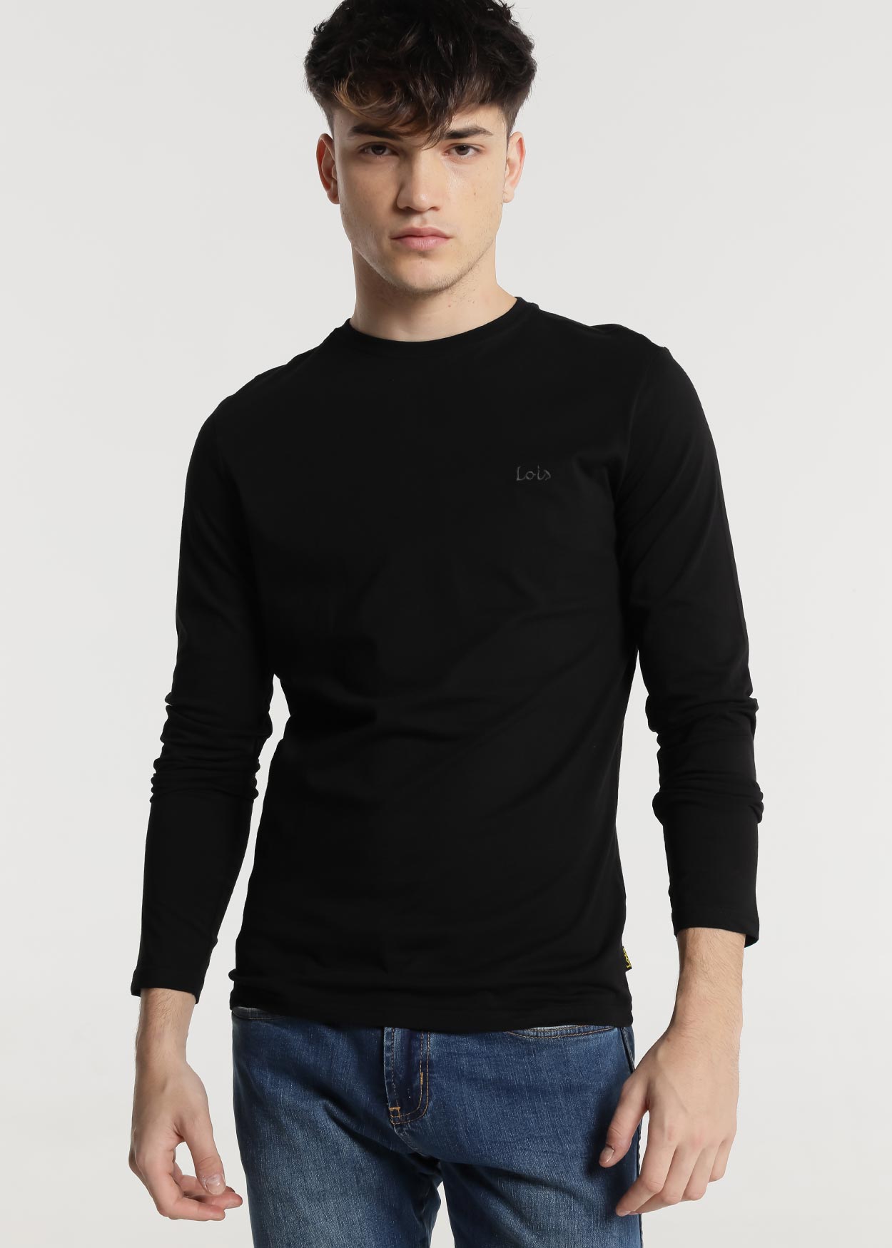 Camisola básica Homem Preto