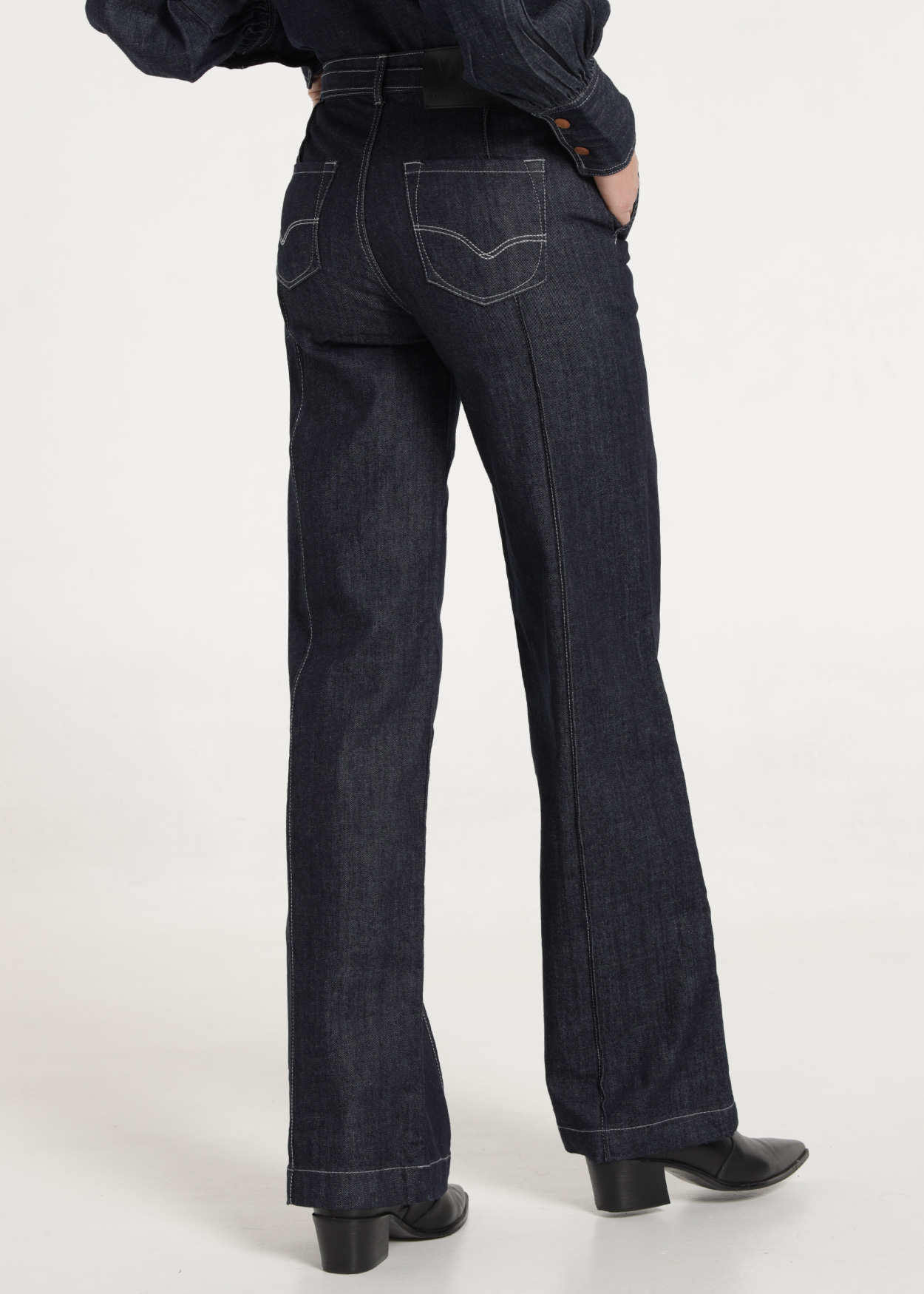 Calças de Ganga Retrô Senhora Azul