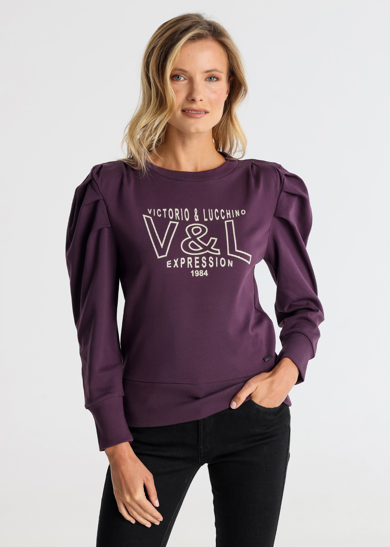 Sweatshirt Senhora Lilás