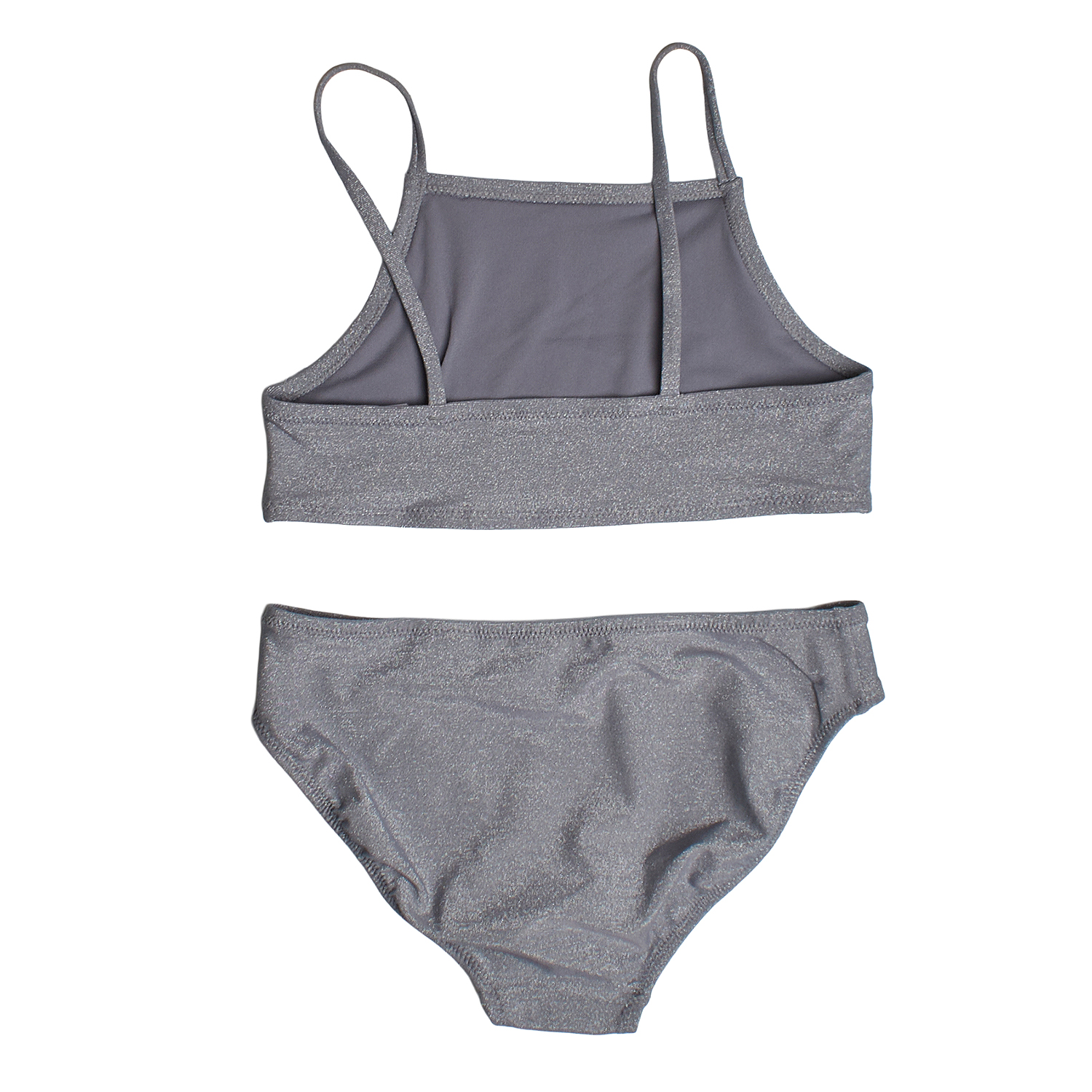 Biquini Completo Menina Prateado