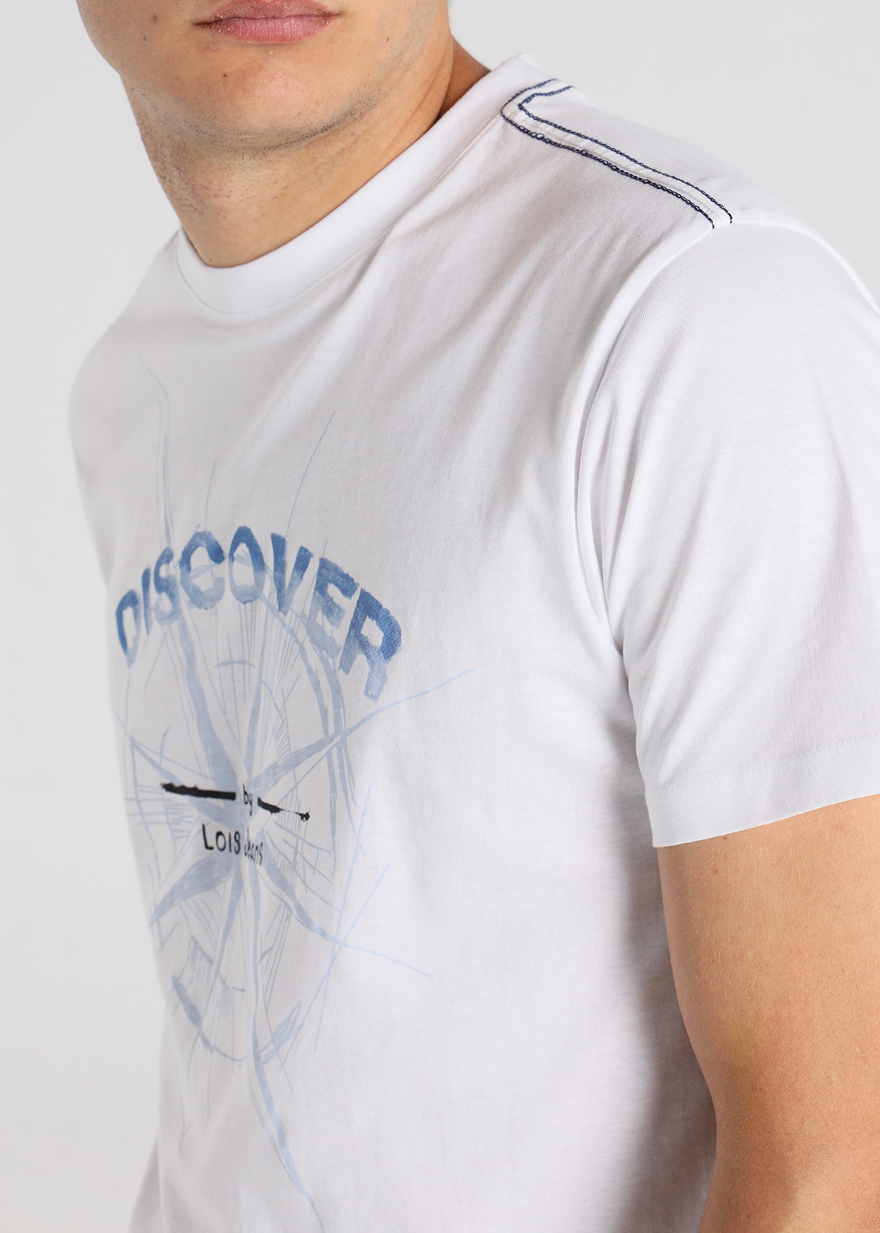 T-Shirt Gráfica Homem Branco