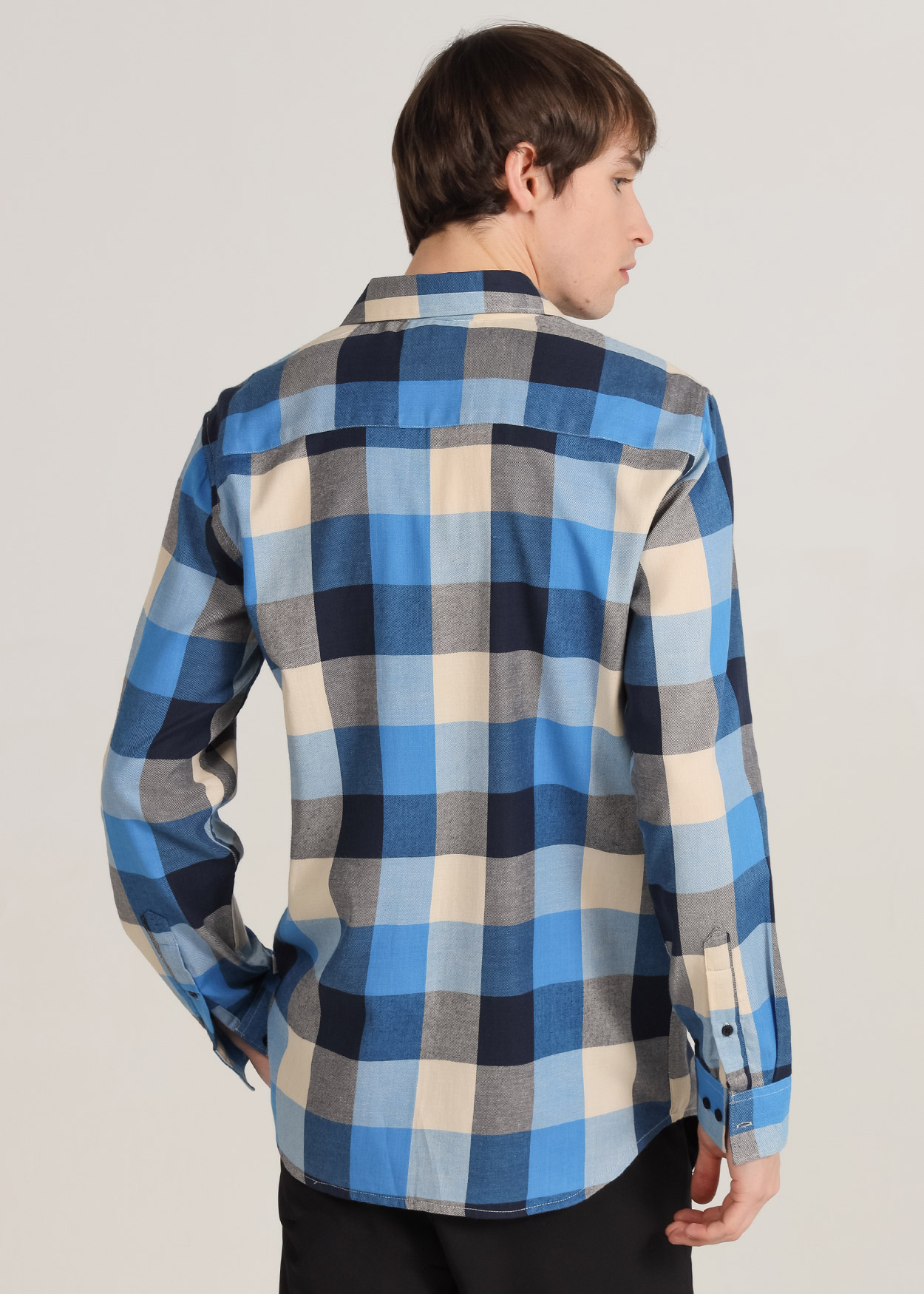 Camisa xadrez de manga comprida Multicor