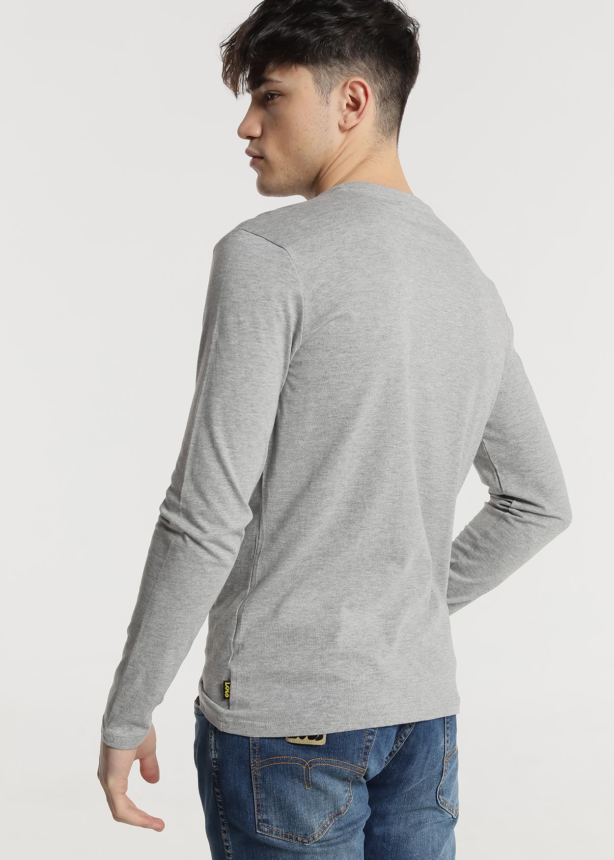 Camisola básica Homem Cinzento