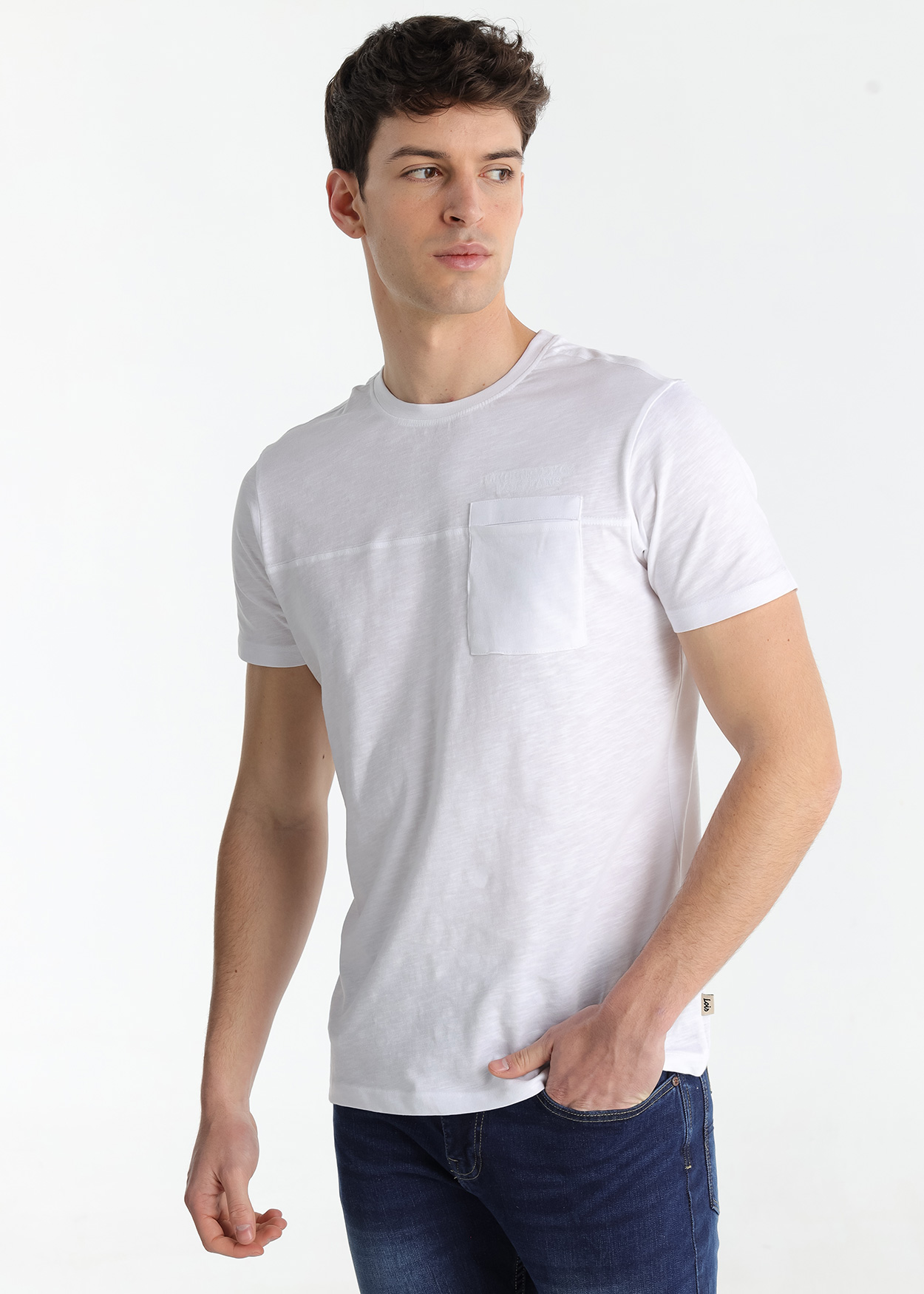 T-Shirt com bolso Homem Branco