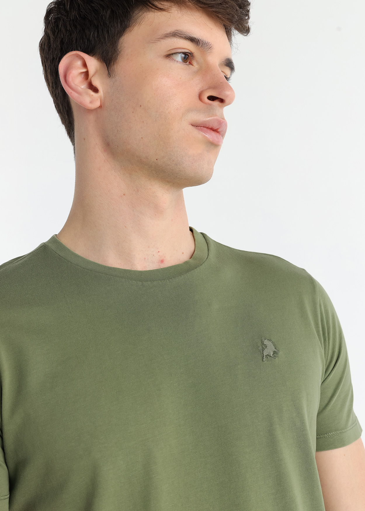 T-Shirt básica Homem Verde