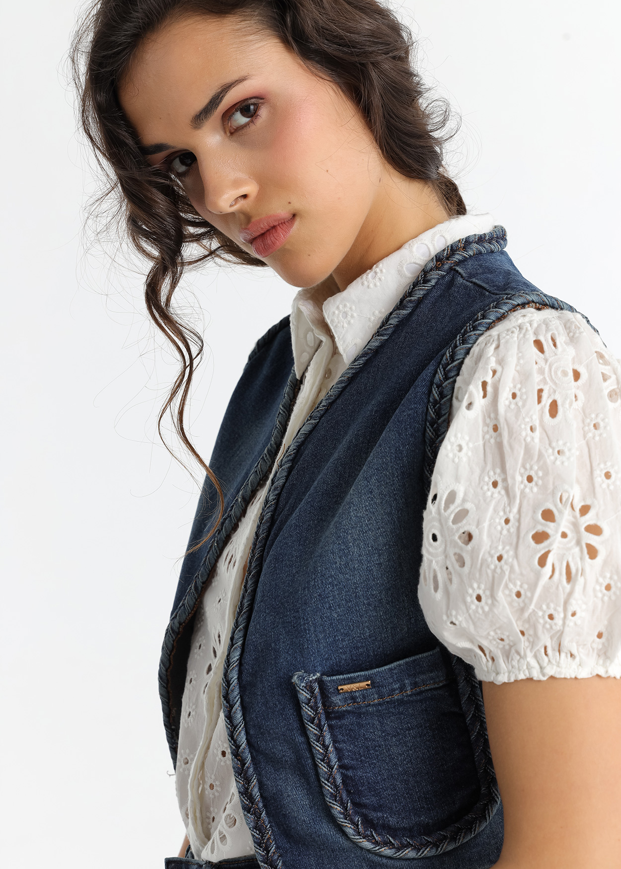 Colete de ganga Senhora Azul